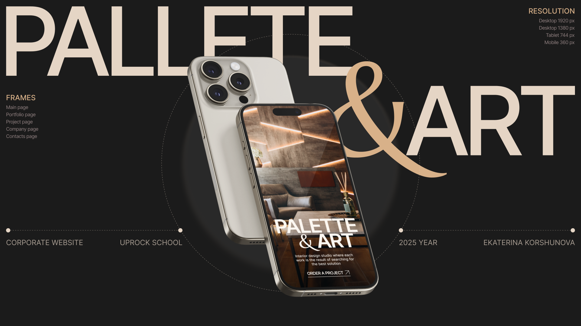 Pallete & Art: Interior design studio — Изображение №1 — Интерфейсы на Dprofile