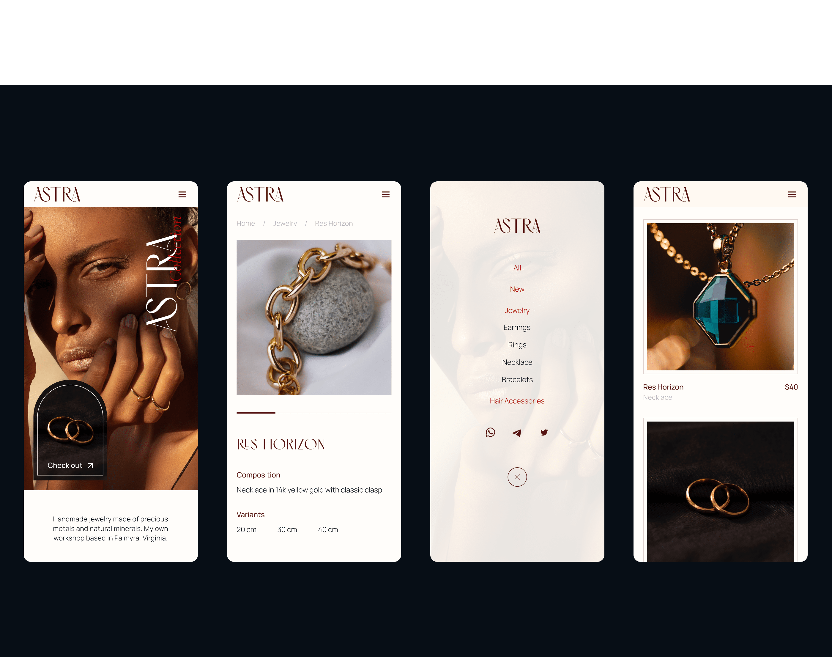 Astra Jewelry - Online Shop — Изображение №3 — Интерфейсы на Dprofile