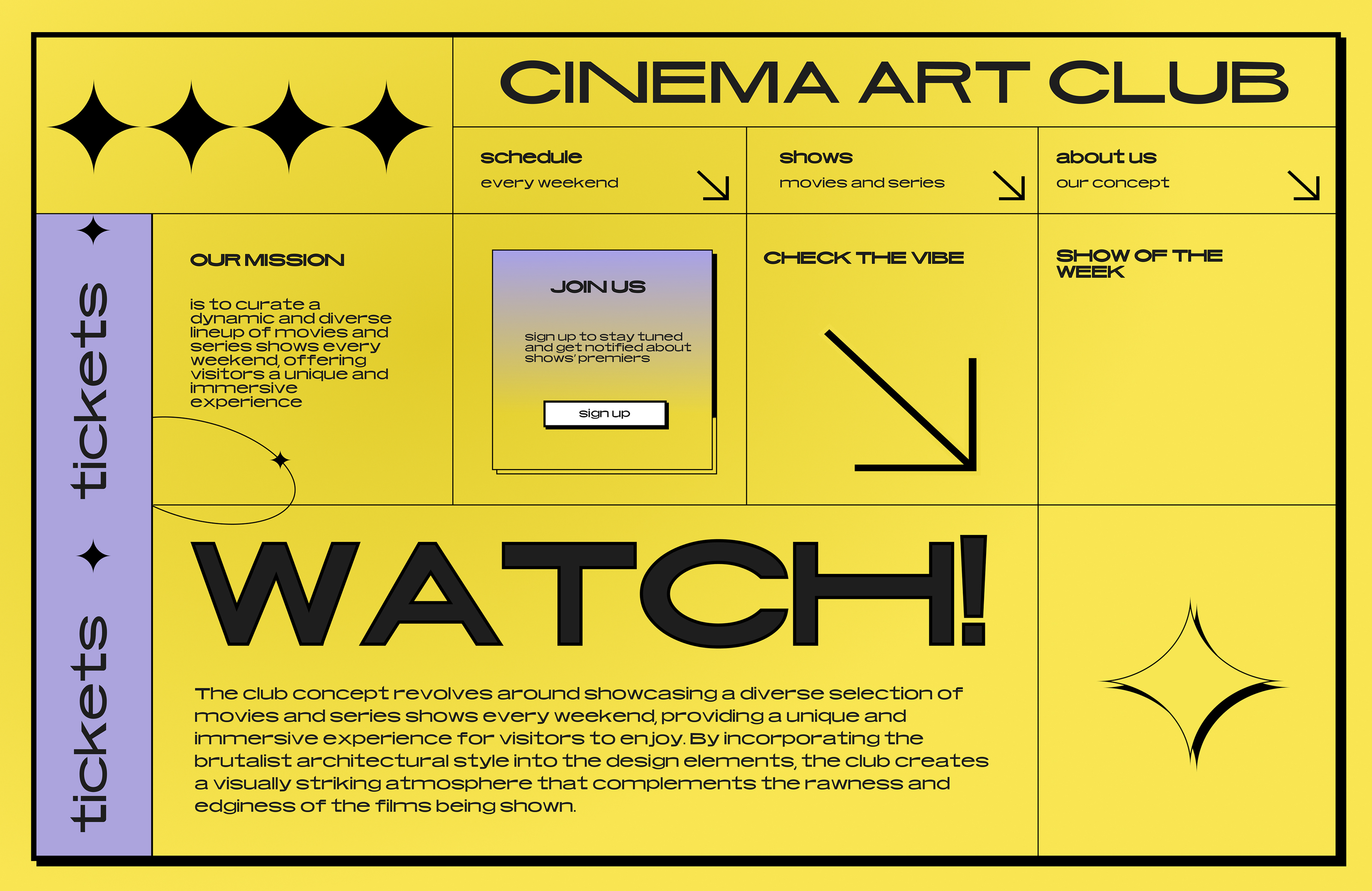 Cinema Art Club — Изображение №2 — Интерфейсы на Dprofile