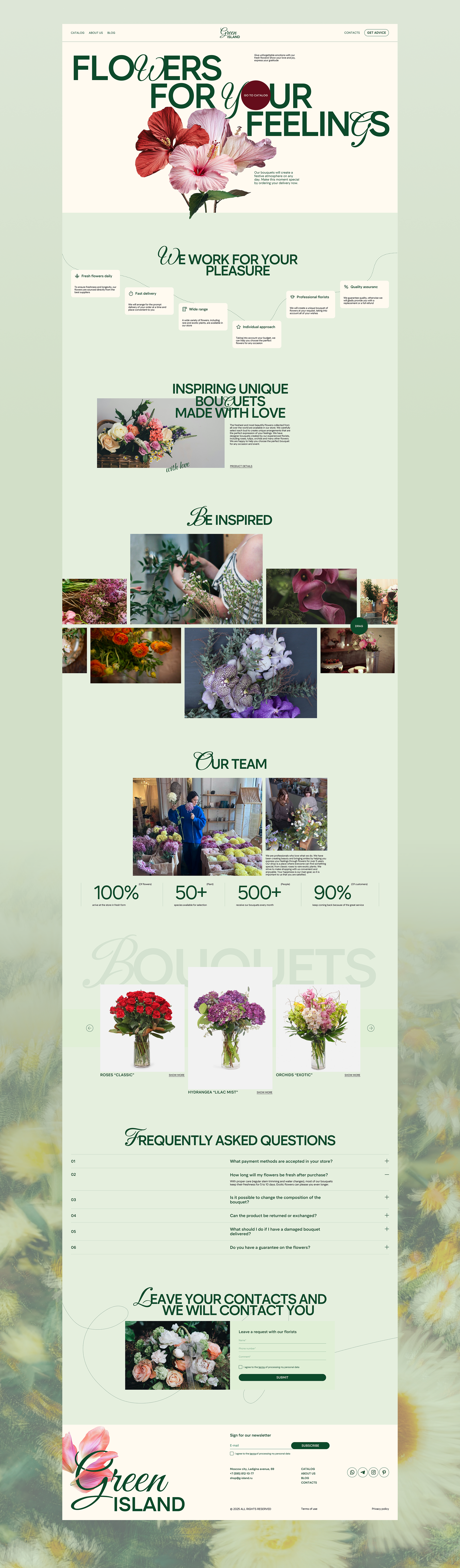 Flower shop | WEBSITE — Изображение №2 — Интерфейсы, Брендинг на Dprofile