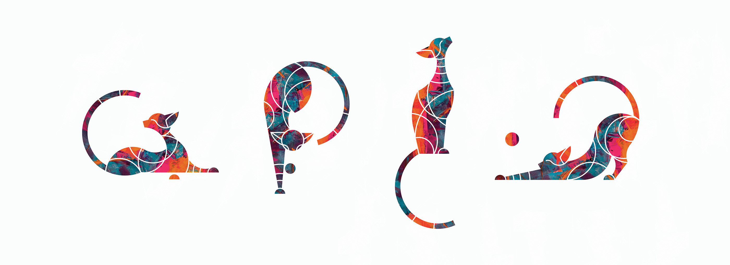 Geometric cats — Изображение №2 — Иллюстрация, Графика на Dprofile
