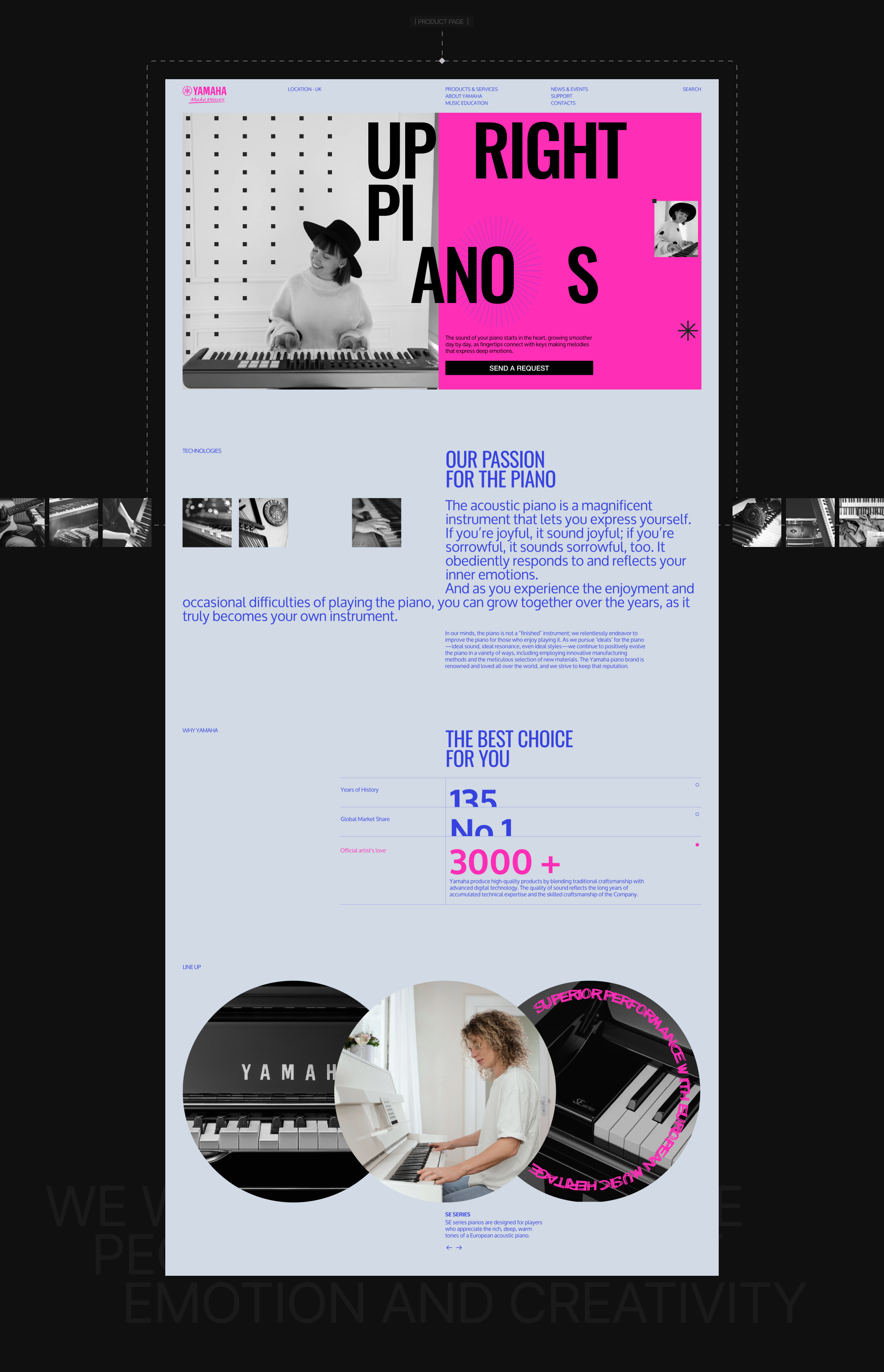 Yamaha | Corporate Website Design — Изображение №7 — Интерфейсы, Брендинг на Dprofile