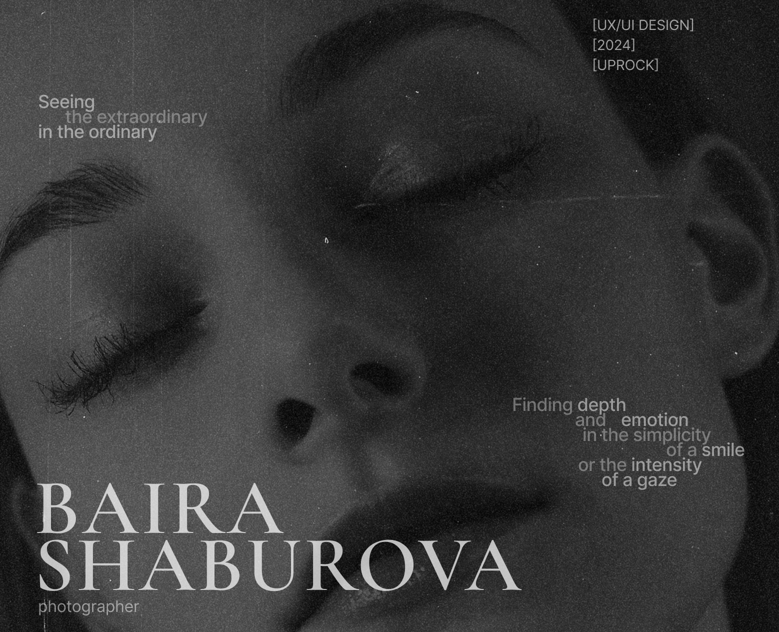 Baira Shaburova | Photographer | Landing page — Интерфейсы, Анимация на Dprofile