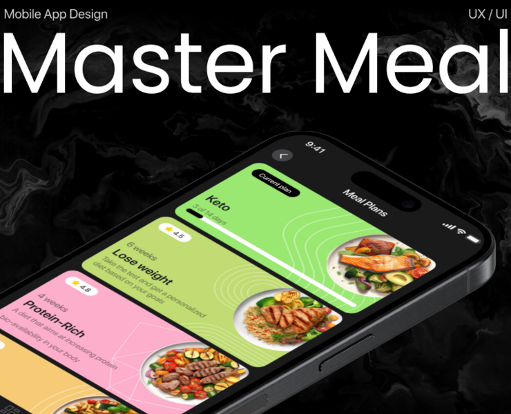 Master Meal | Recipe Mobile App — Интерфейсы на Dprofile