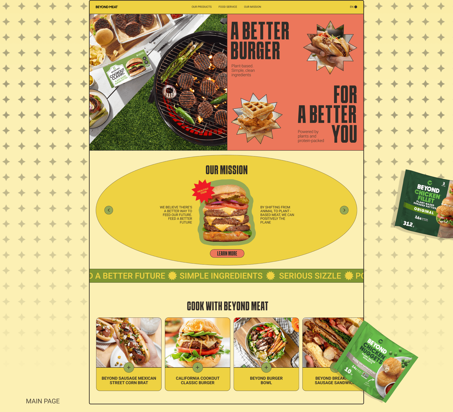 BEYOND MEAT | CORPORATE WEBSITE — Изображение №2 — Интерфейсы, Иллюстрация на Dprofile