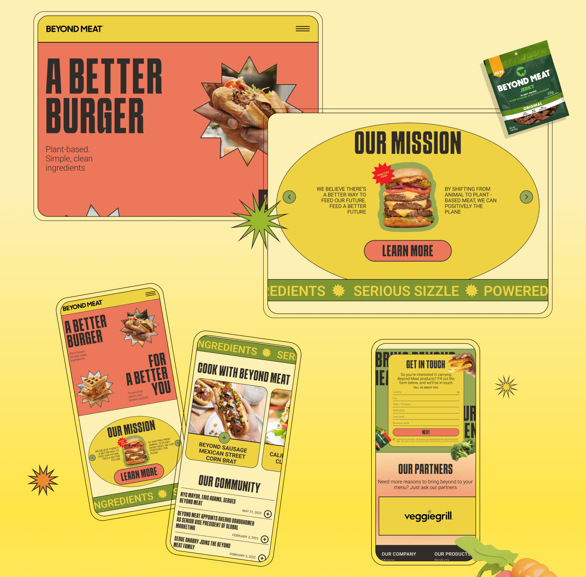 BEYOND MEAT | CORPORATE WEBSITE — Изображение №3 — Интерфейсы, Иллюстрация на Dprofile