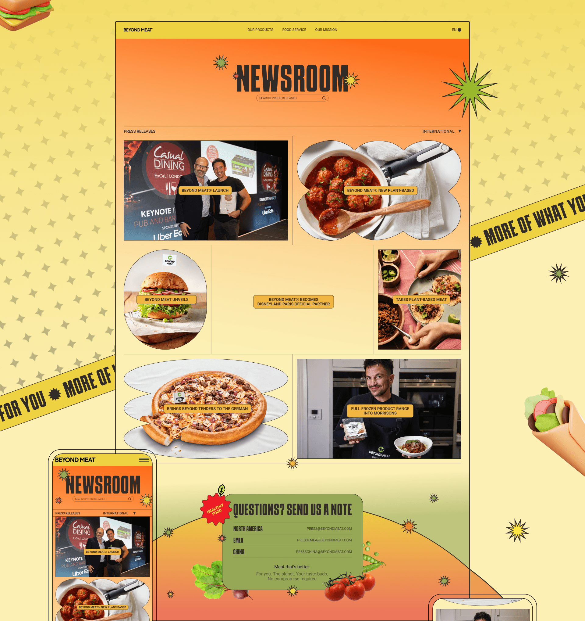 BEYOND MEAT | CORPORATE WEBSITE — Изображение №12 — Интерфейсы, Иллюстрация на Dprofile
