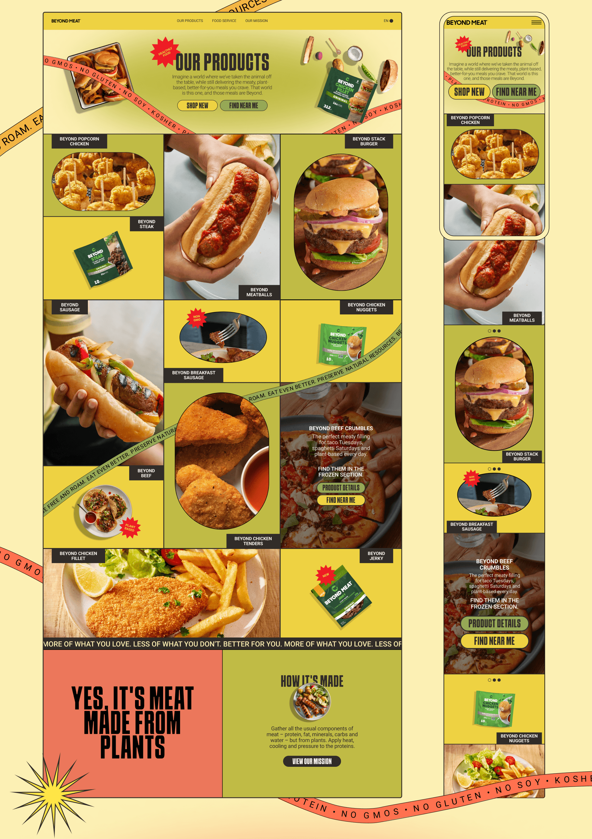 BEYOND MEAT | CORPORATE WEBSITE — Изображение №5 — Интерфейсы, Иллюстрация на Dprofile
