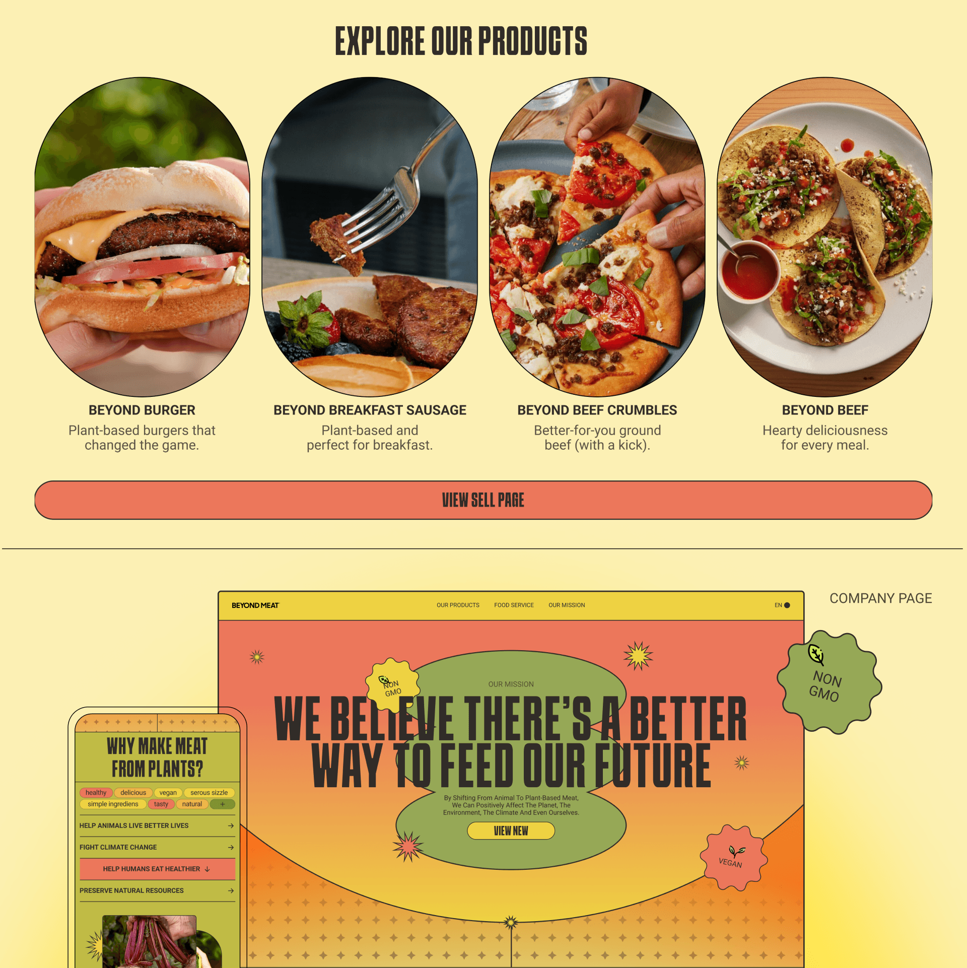 BEYOND MEAT | CORPORATE WEBSITE — Изображение №8 — Интерфейсы, Иллюстрация на Dprofile