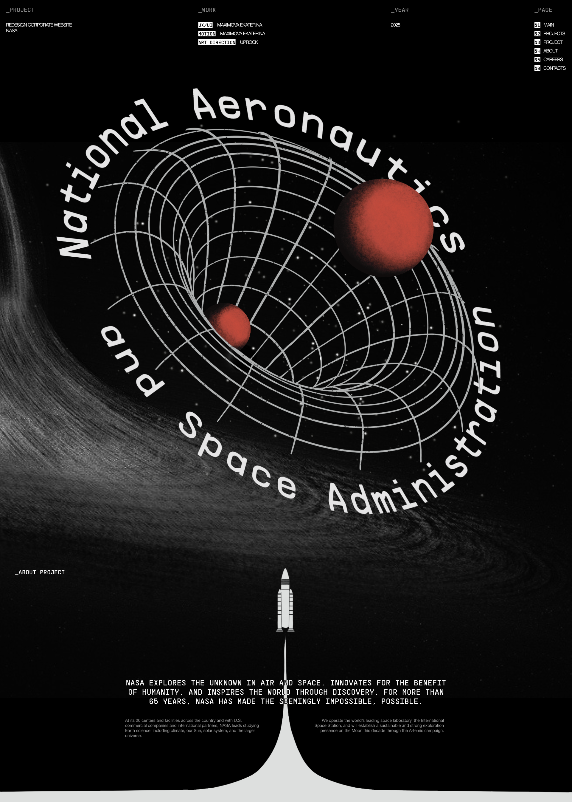 NASA | Corporate Website — Изображение №1 — Интерфейсы, Анимация на Dprofile