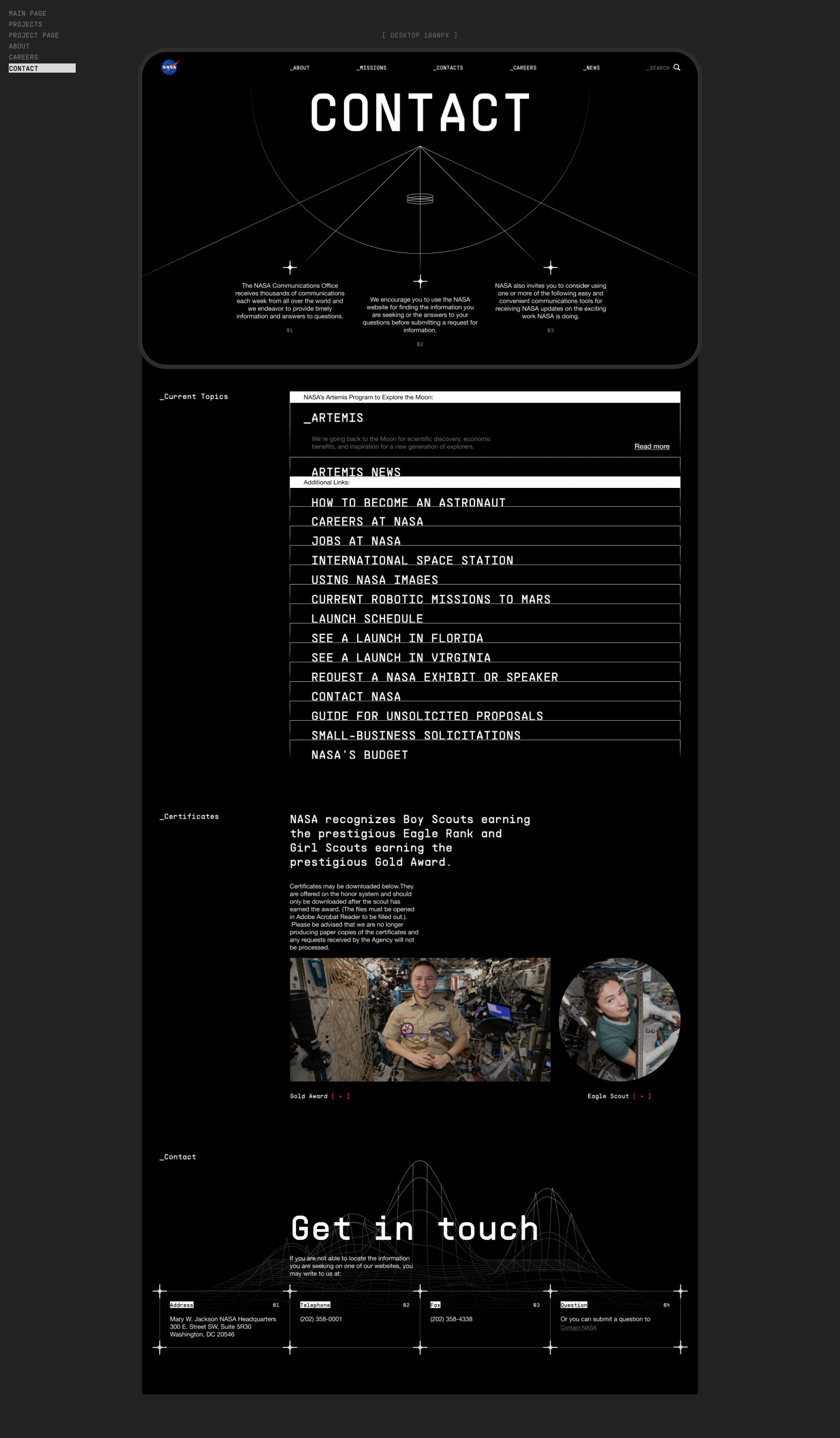 NASA | Corporate Website — Изображение №15 — Интерфейсы, Анимация на Dprofile