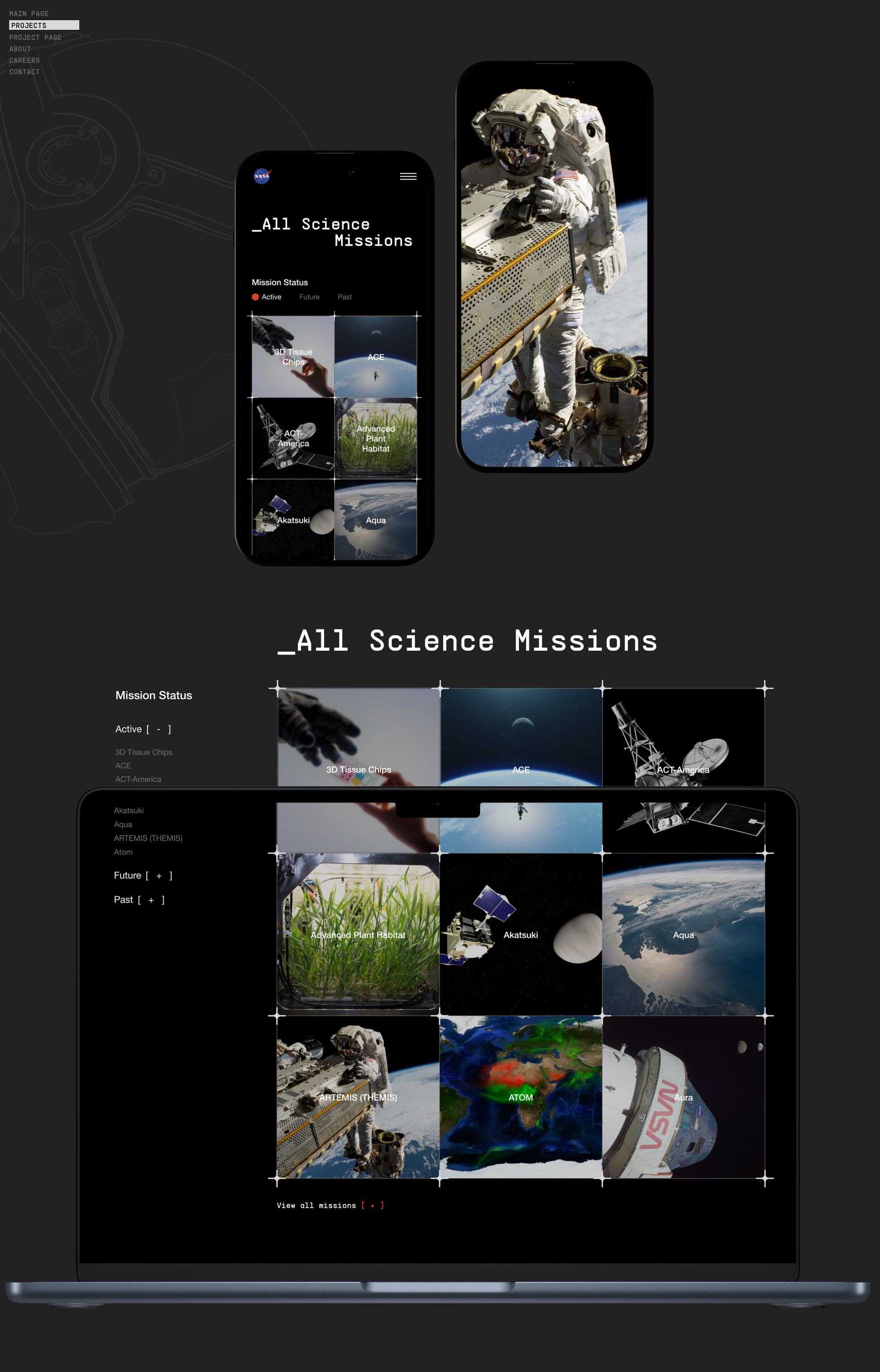 NASA | Corporate Website — Изображение №4 — Интерфейсы, Анимация на Dprofile