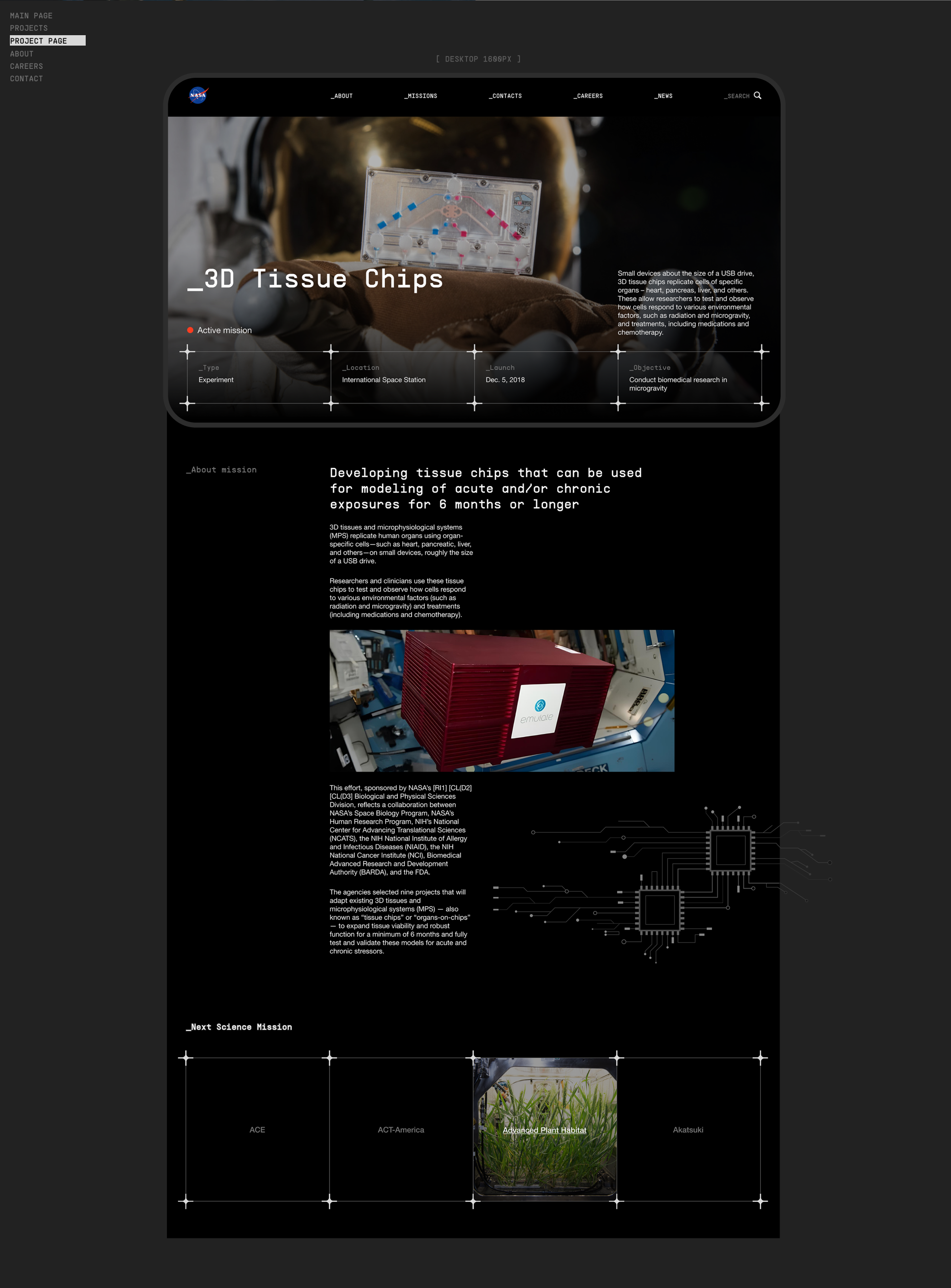 NASA | Corporate Website — Изображение №6 — Интерфейсы, Анимация на Dprofile
