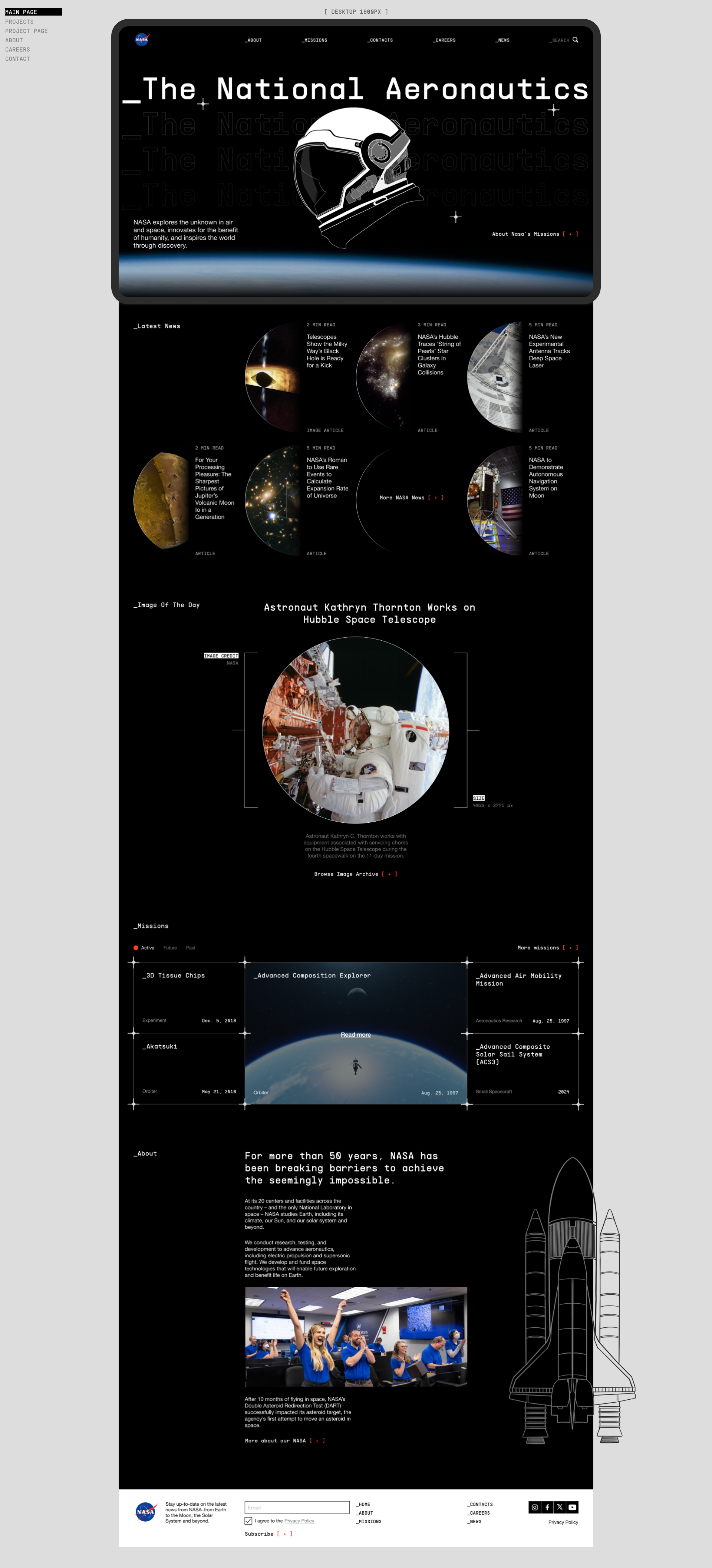 NASA | Corporate Website — Изображение №2 — Интерфейсы, Анимация на Dprofile