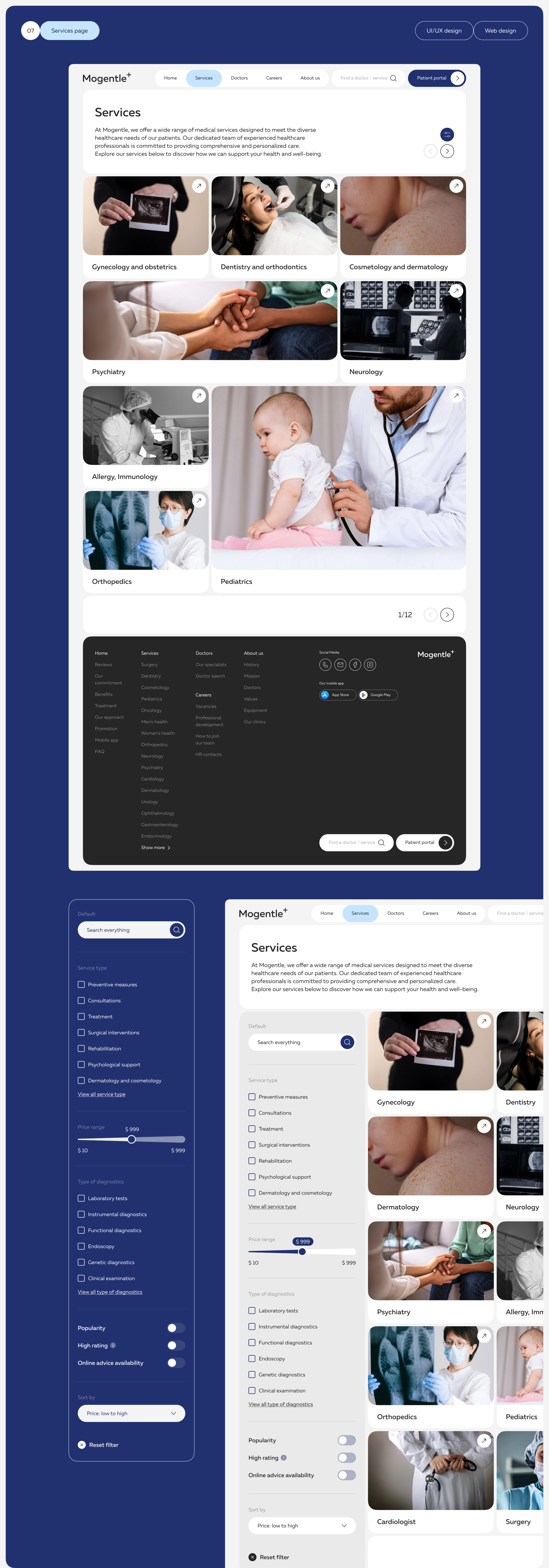 Mogentle clinic / Website design / UI UX / Branding — Изображение №18 — Интерфейсы, Брендинг на Dprofile