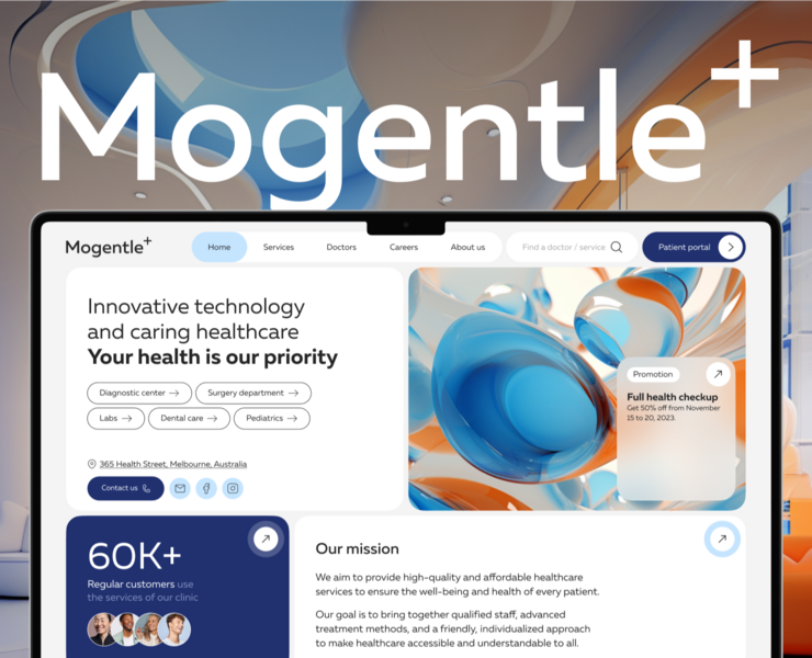 Mogentle clinic / Website design / UI UX / Branding на Dprofile