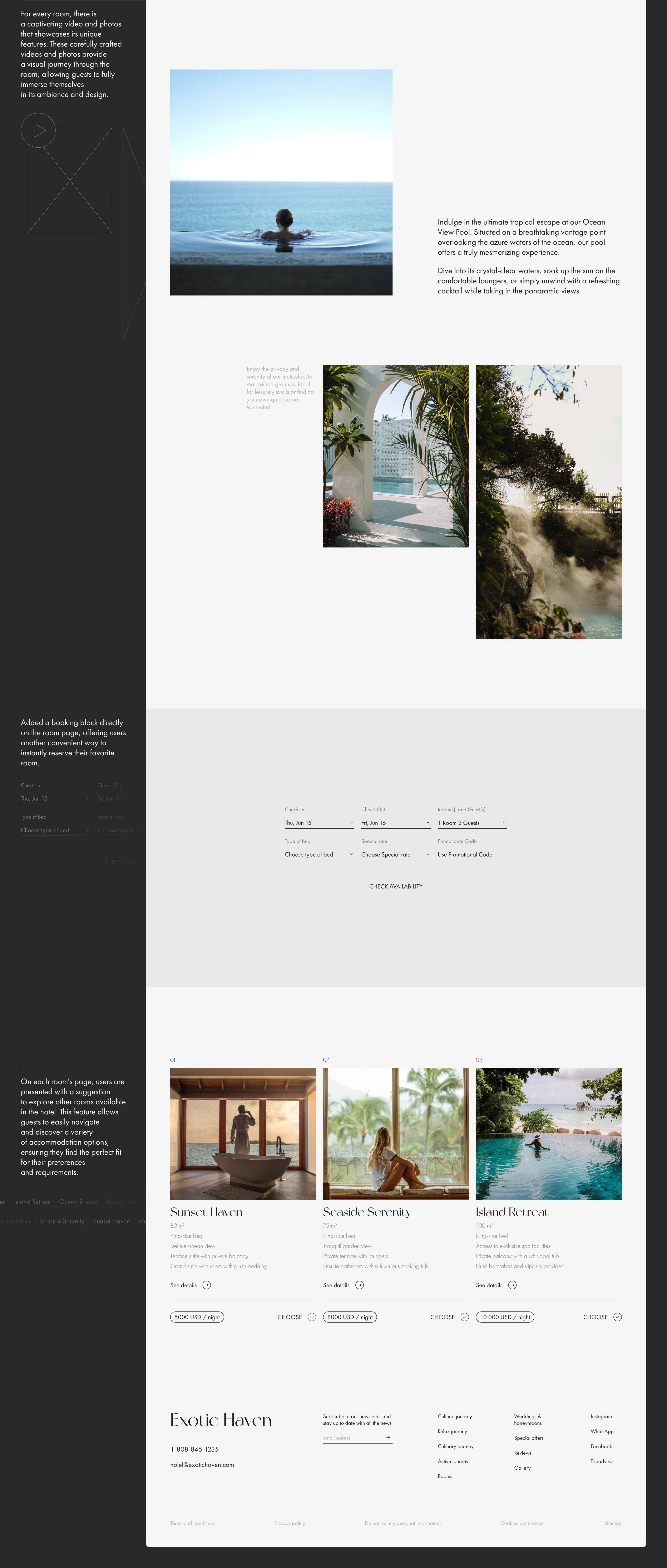 Website design Exotic Haven Hotel — Изображение №17 — Интерфейсы на Dprofile
