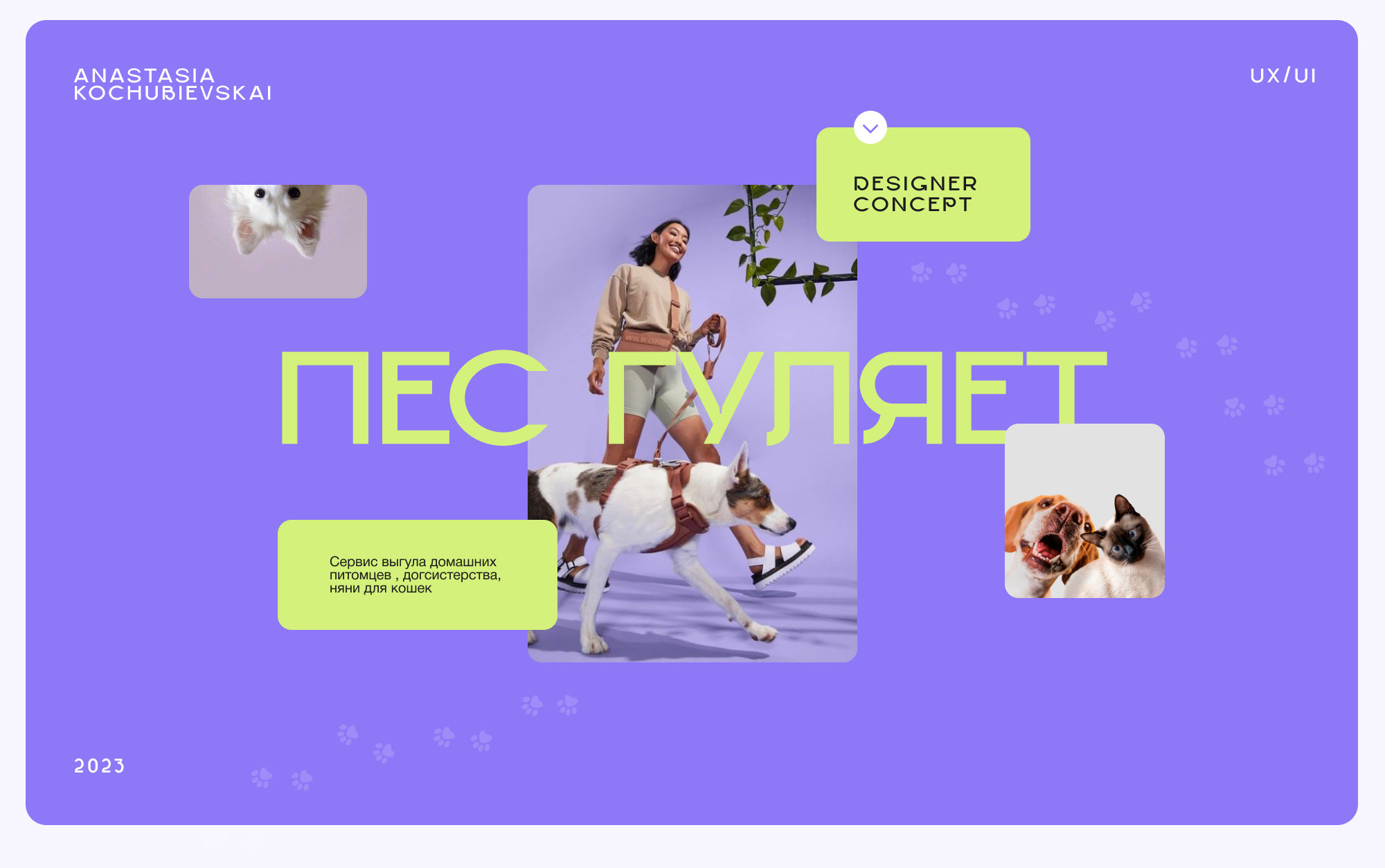 Website - Dog walking service — Изображение №1 — Интерфейсы на Dprofile