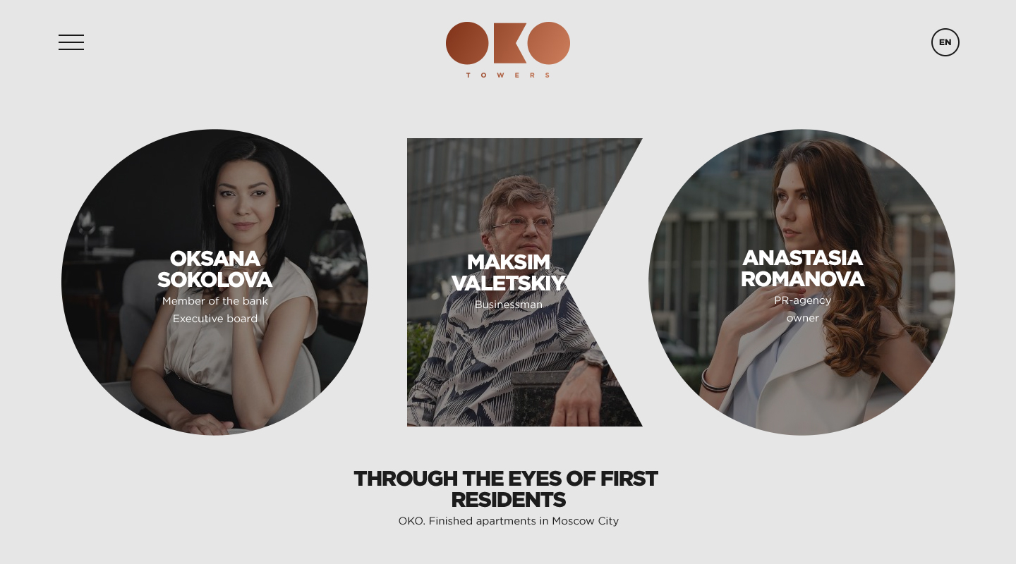 OKO Towers — Изображение №1 — Интерфейсы на Dprofile