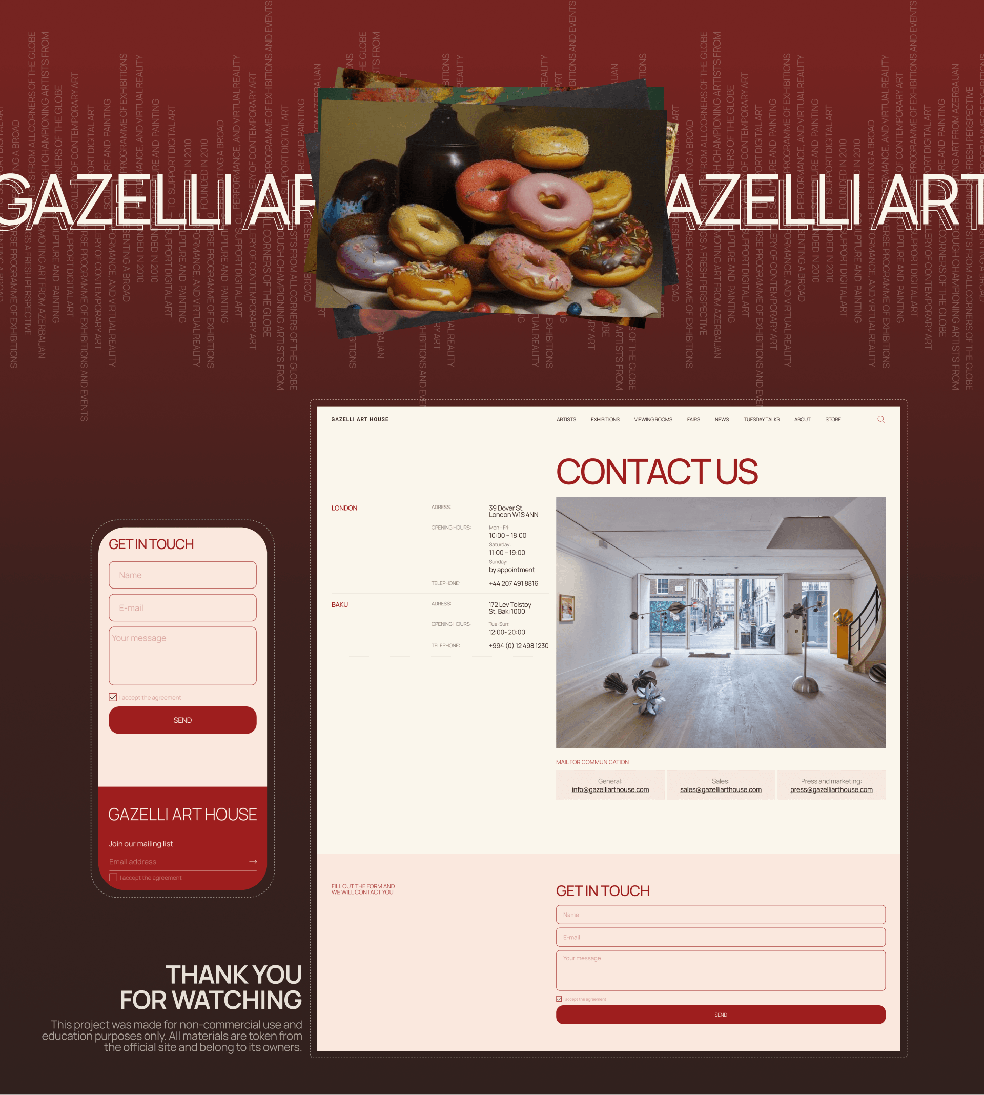 Gazelli Art House | Corporate website — Изображение №9 — Интерфейсы на Dprofile
