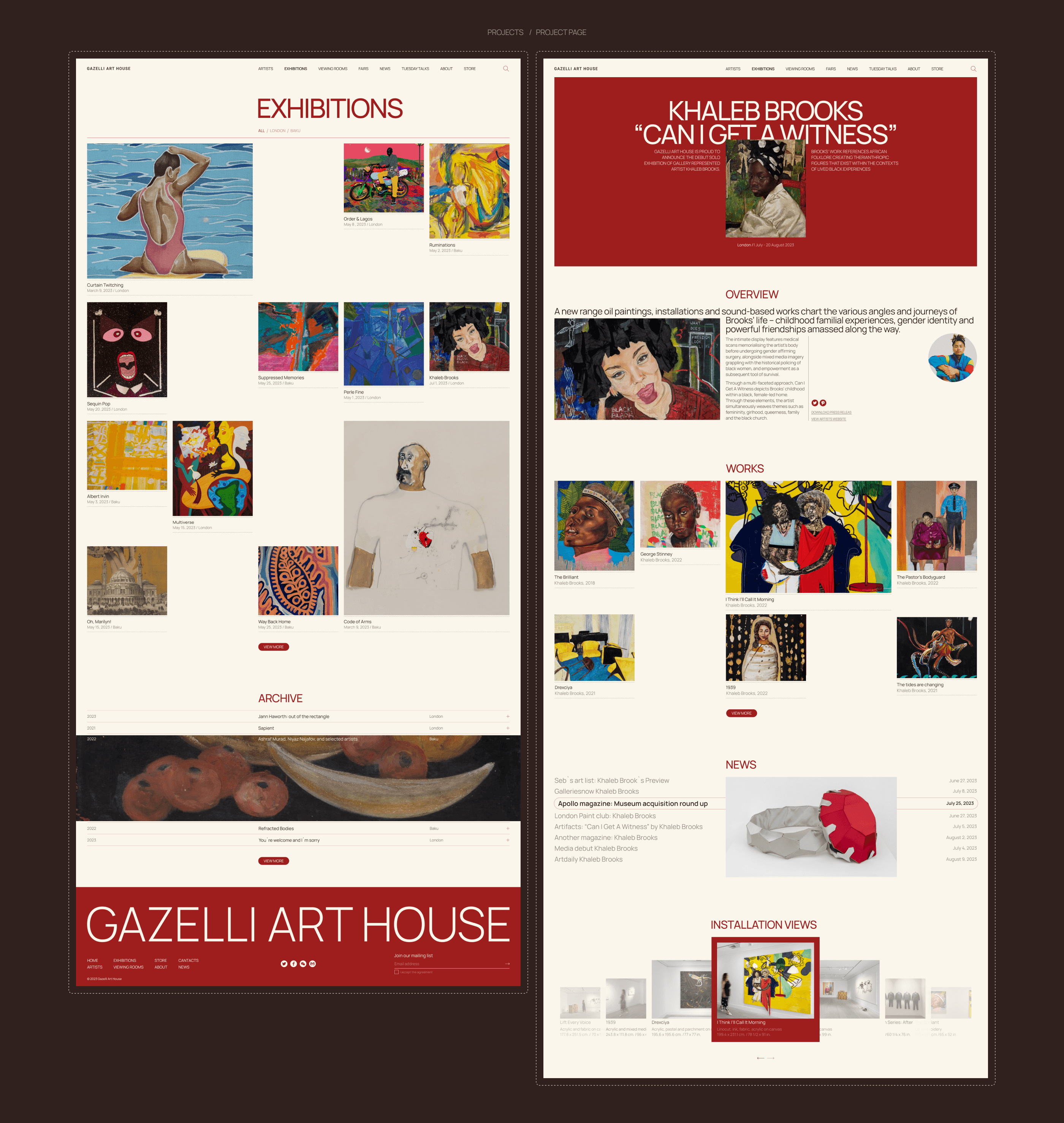 Gazelli Art House | Corporate website — Изображение №4 — Интерфейсы на Dprofile