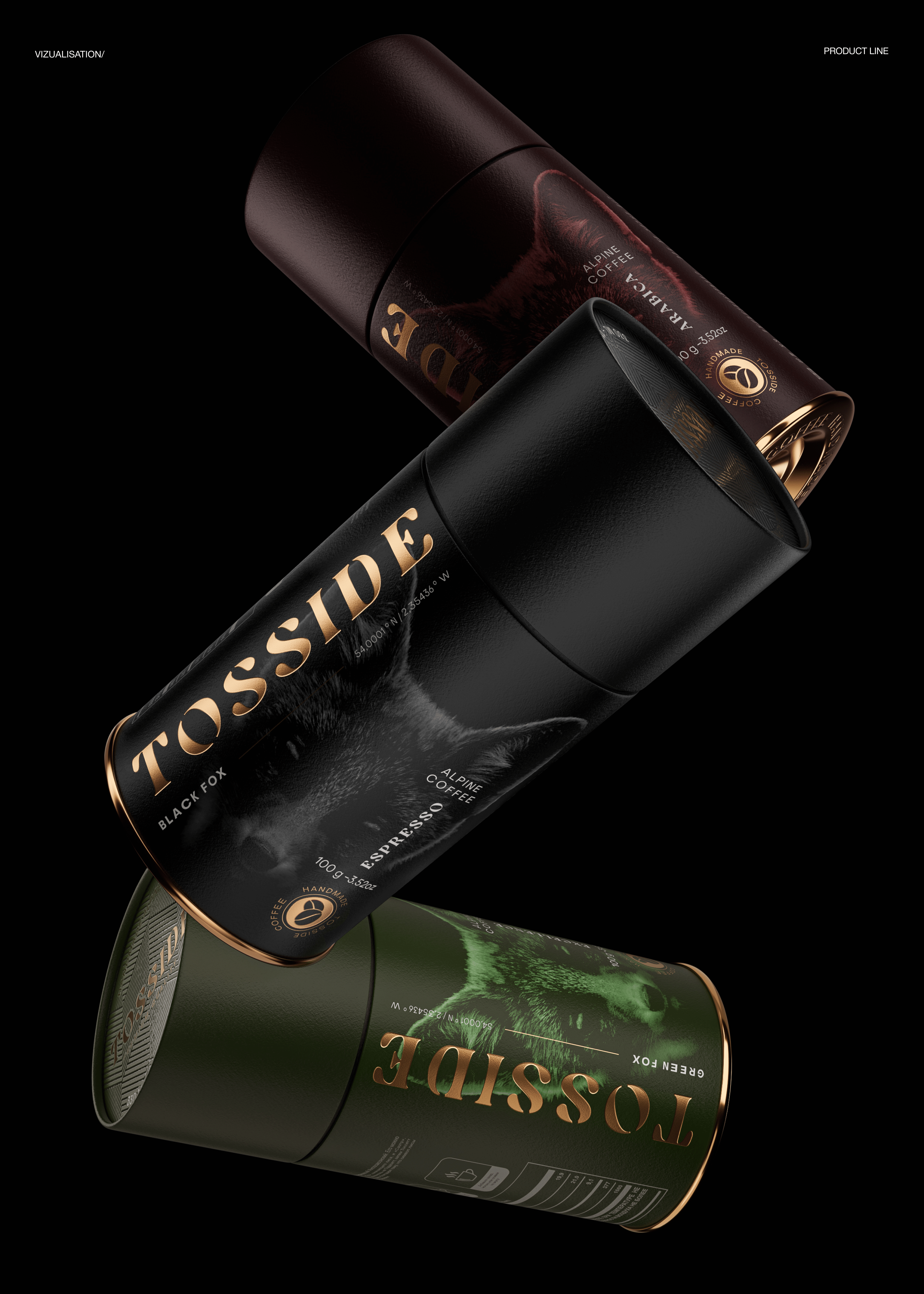 COFFE TOSSIDE | Branding & Packaging Design — Изображение №4 — Брендинг, 3D на Dprofile