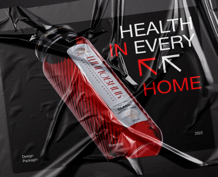 drinks in bottles "Health" — Брендинг, 3D на Dprofile