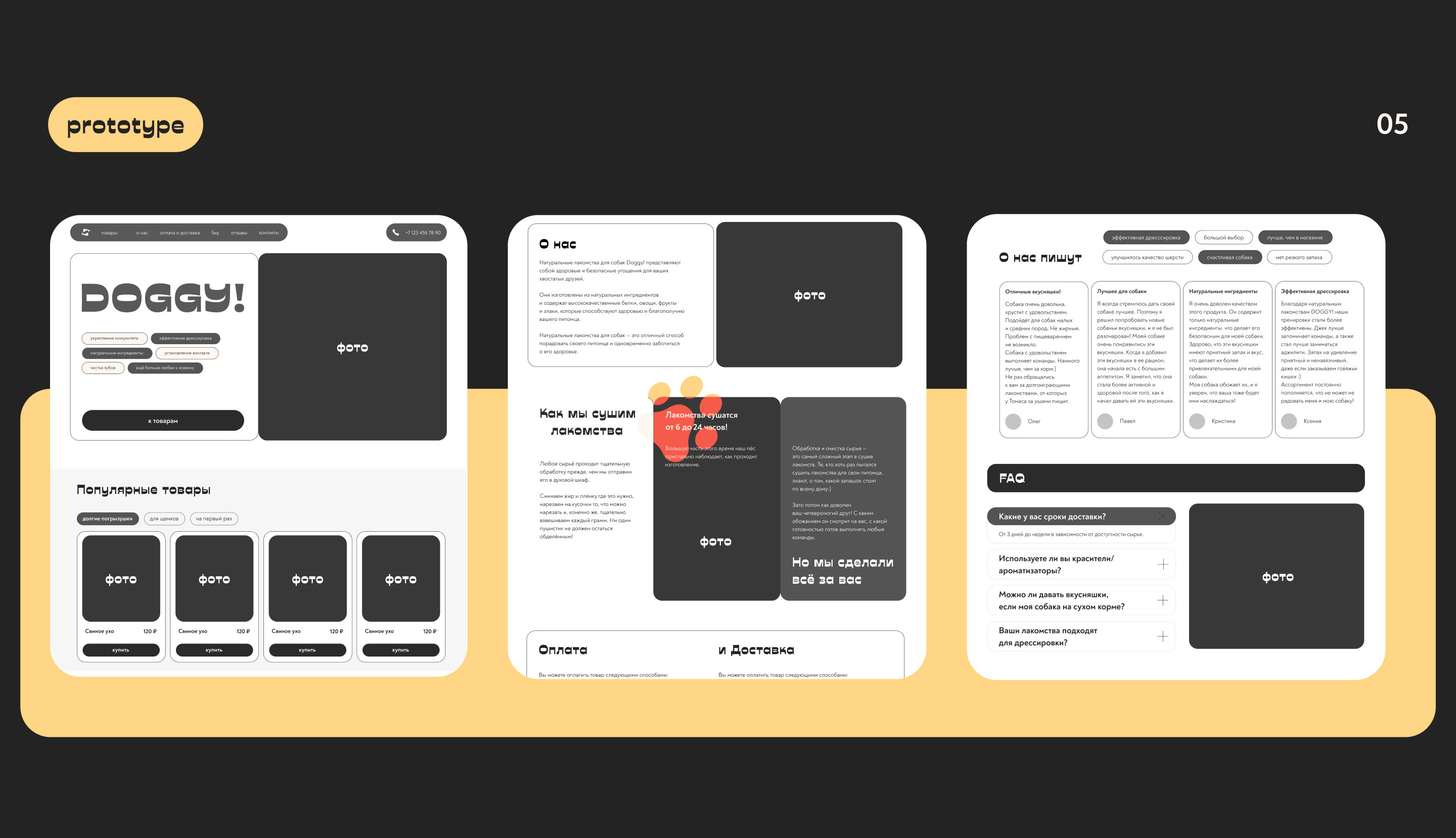 Дизайн интернет-магазина собачьих лакомств DOGGY! — Изображение №7 — Интерфейсы, Брендинг на Dprofile