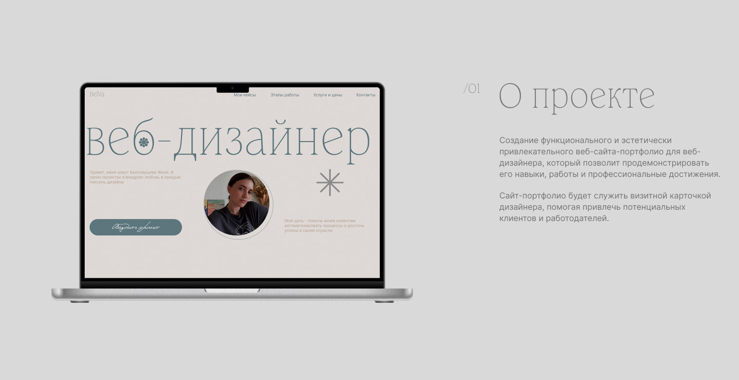 Сайт-портфолио для веб-дизайнера — Изображение №2 — Интерфейсы на Dprofile