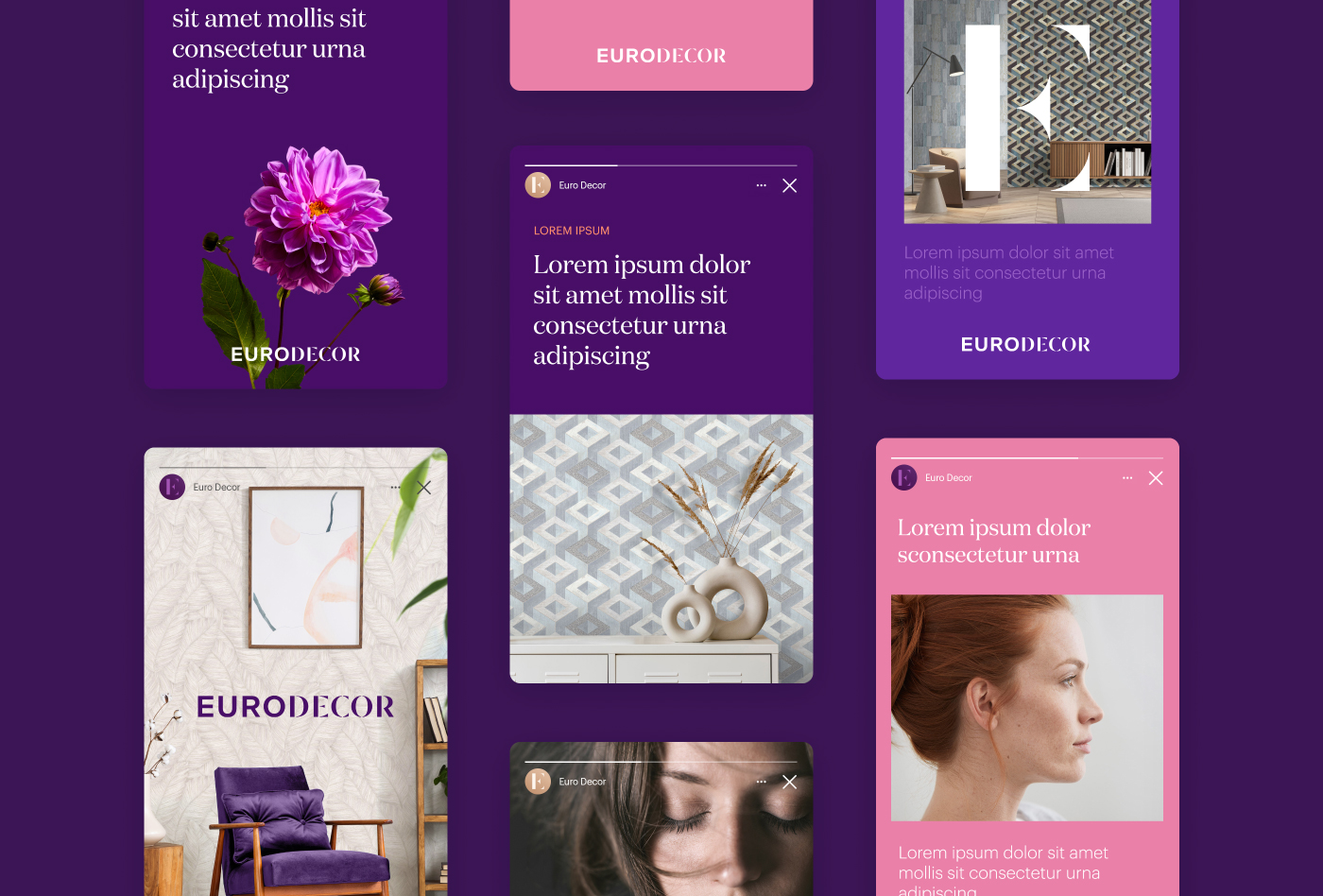 Ребрендинг для производителя обоев Euro Decor — Изображение №17 — Брендинг на Dprofile