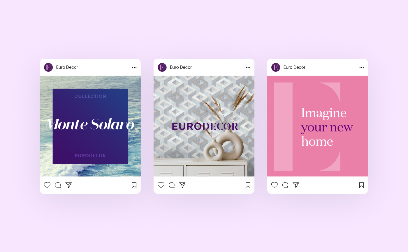 Ребрендинг для производителя обоев Euro Decor — Изображение №16 — Брендинг на Dprofile