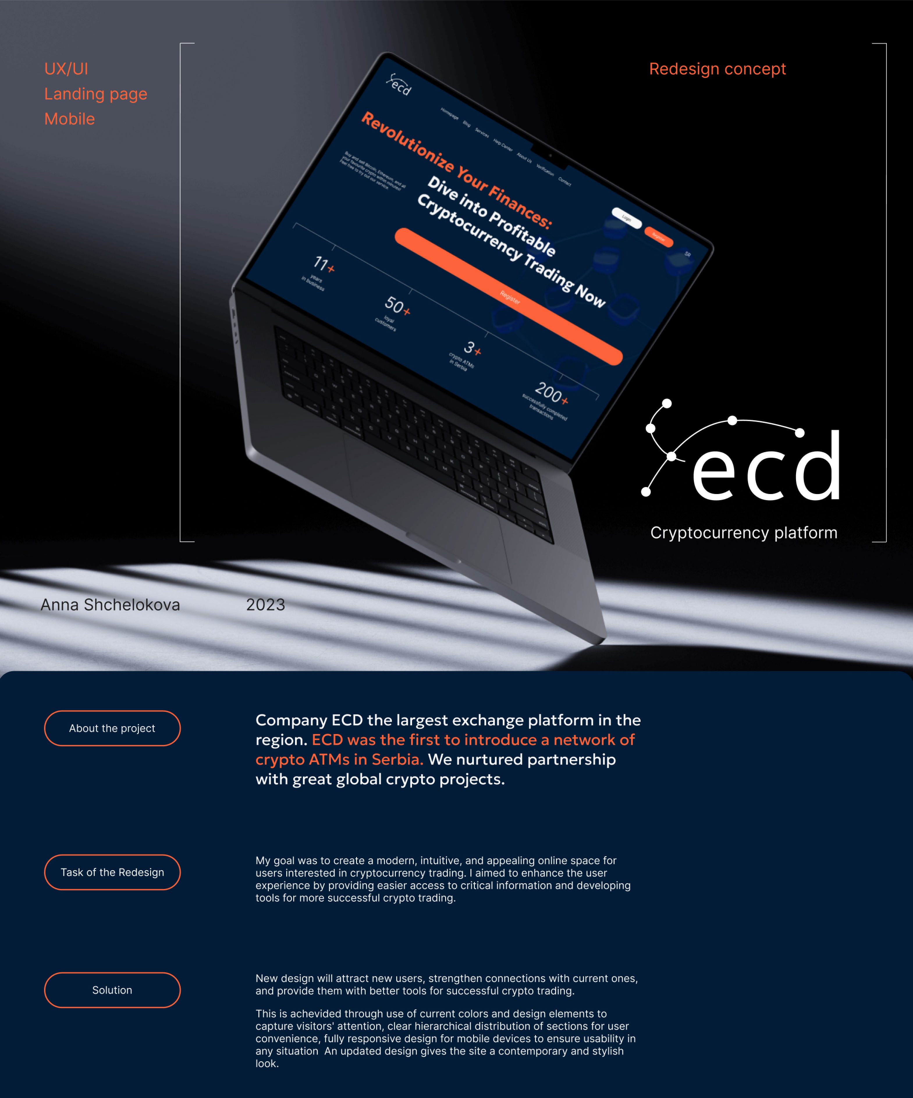 ECD cryptocurrency - UX/UI design — Изображение №1 — Интерфейсы, Анимация на Dprofile