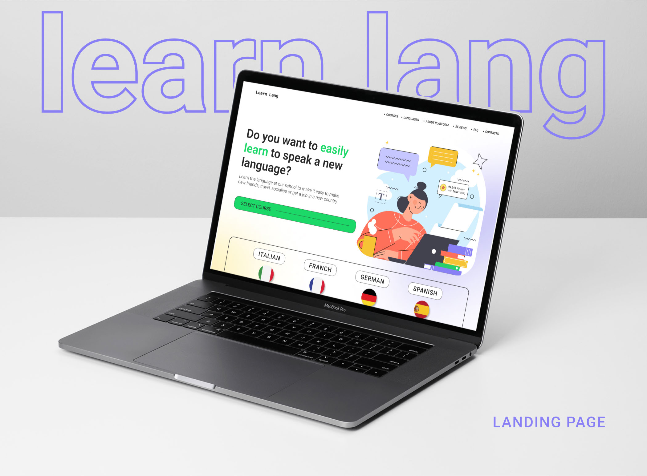 On-line school Landing page — Изображение №1 — Интерфейсы на Dprofile