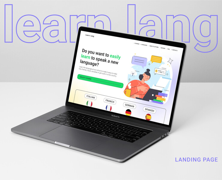 On-line school Landing page — Интерфейсы на Dprofile