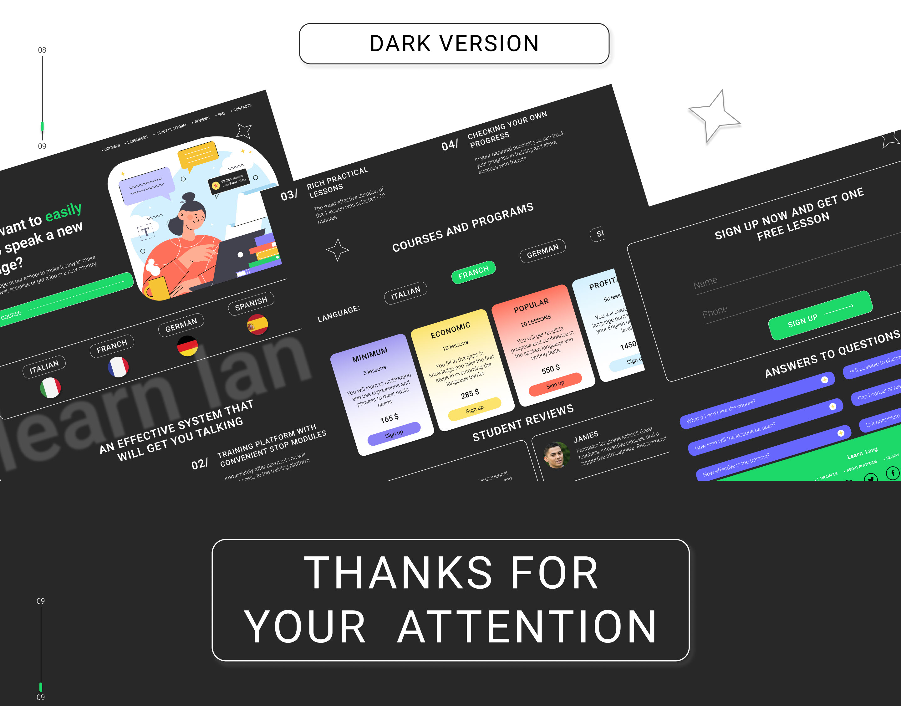 On-line school Landing page — Изображение №3 — Интерфейсы на Dprofile