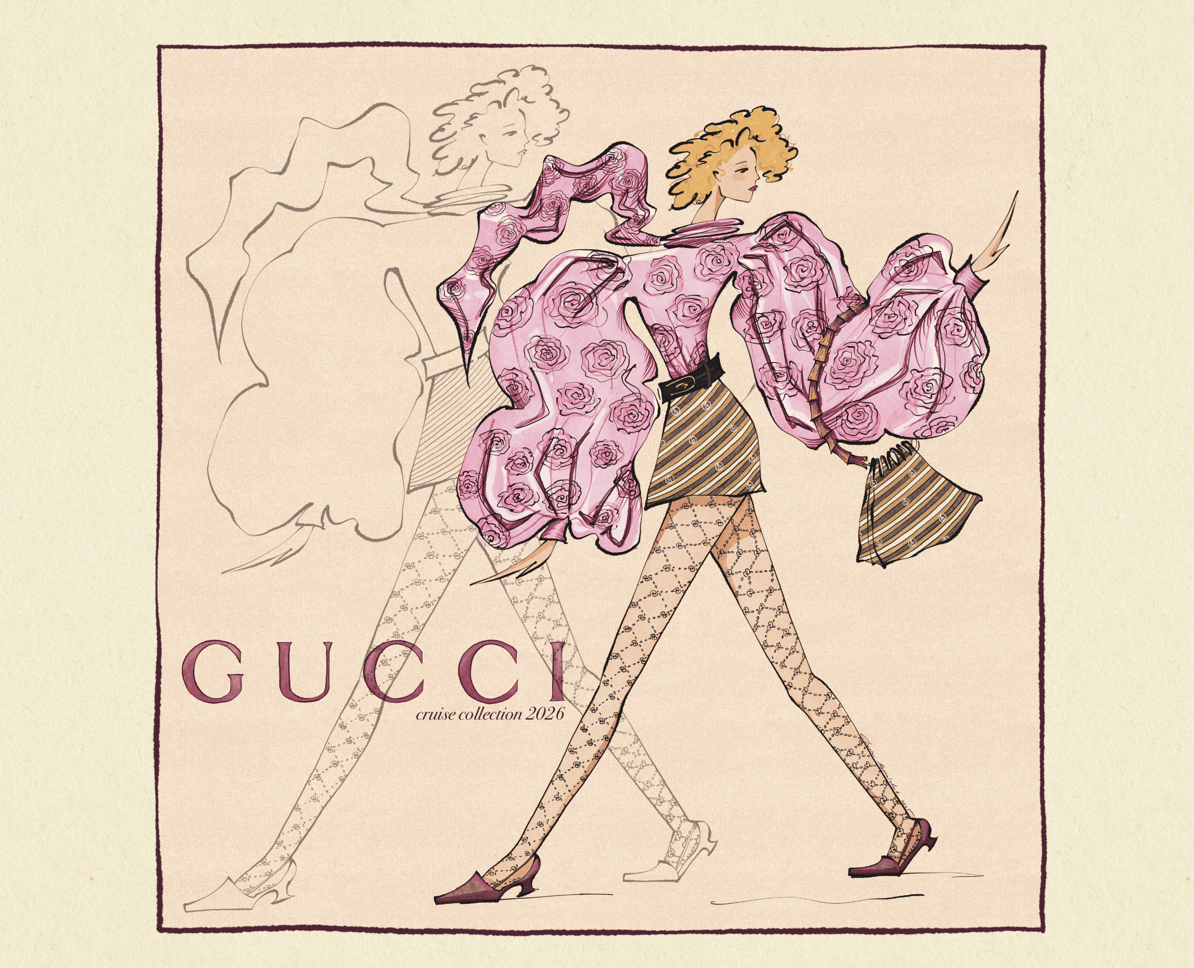 GUCCI Cruise collection 2025 | Фэшн иллюстрация — Иллюстрация, Графика на Dprofile