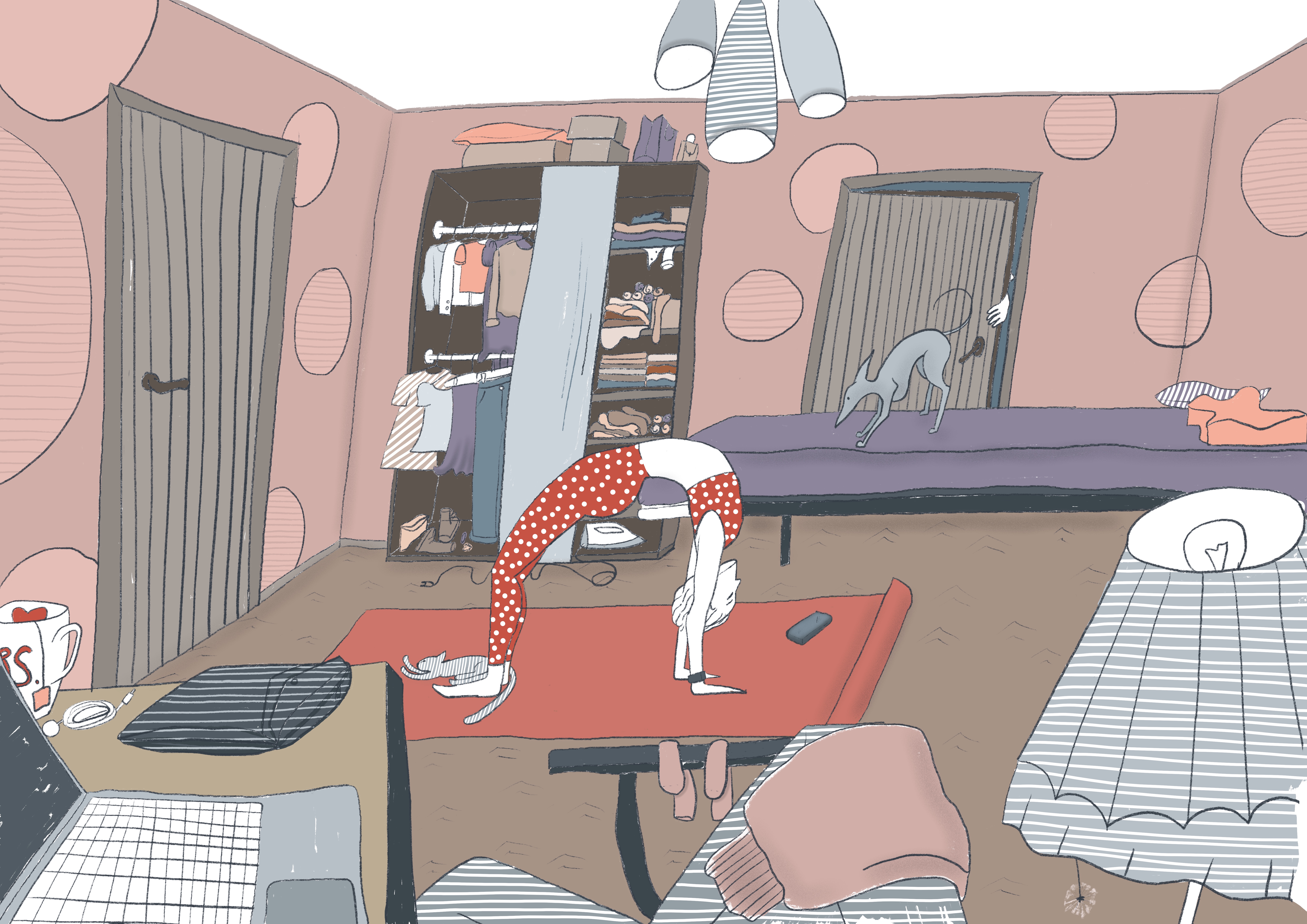 йога дома — Изображение №1 — Иллюстрация на Dprofile