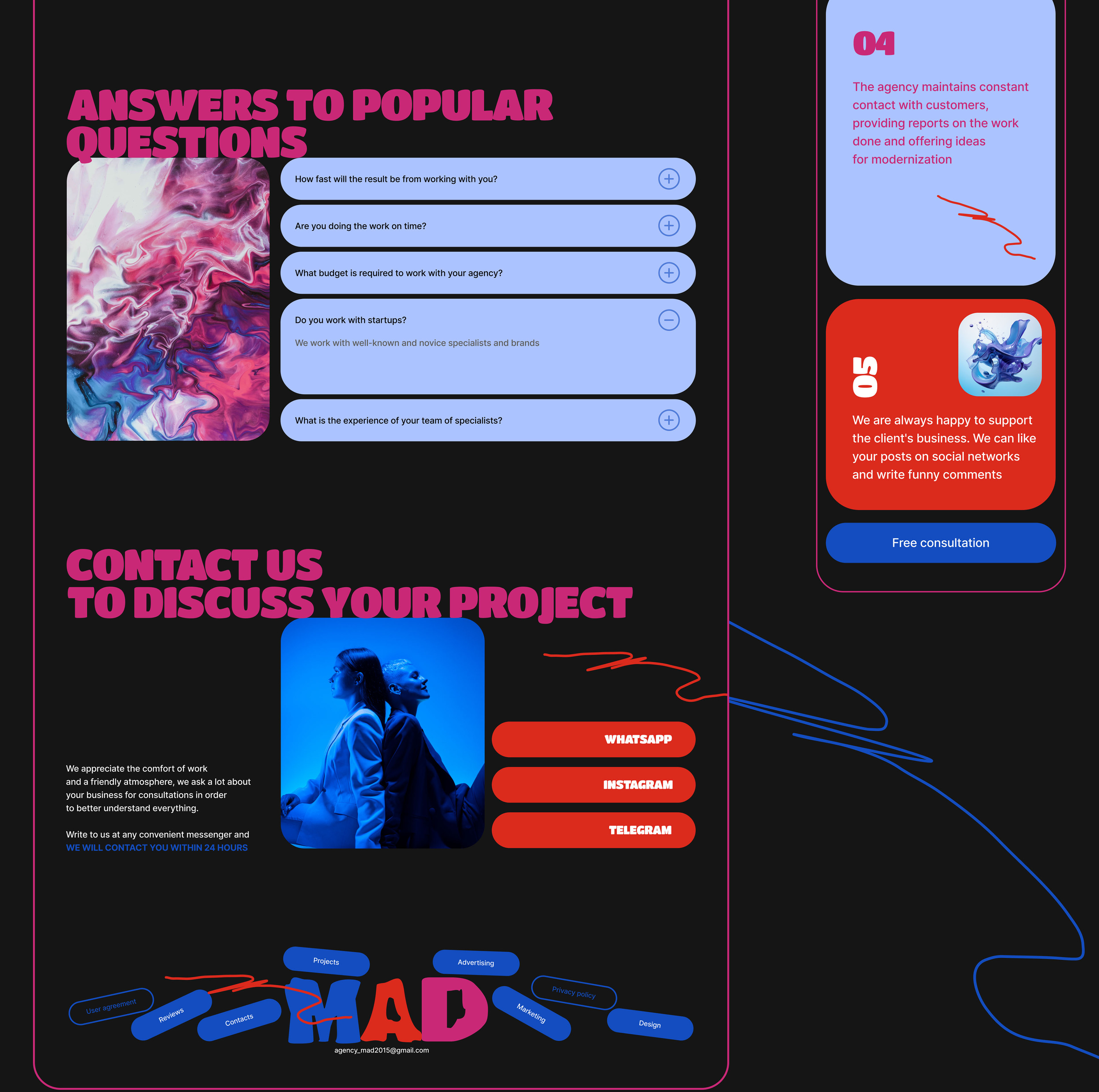 Integrated Services Marketing Agency MAD — Изображение №15 — Интерфейсы, Анимация на Dprofile