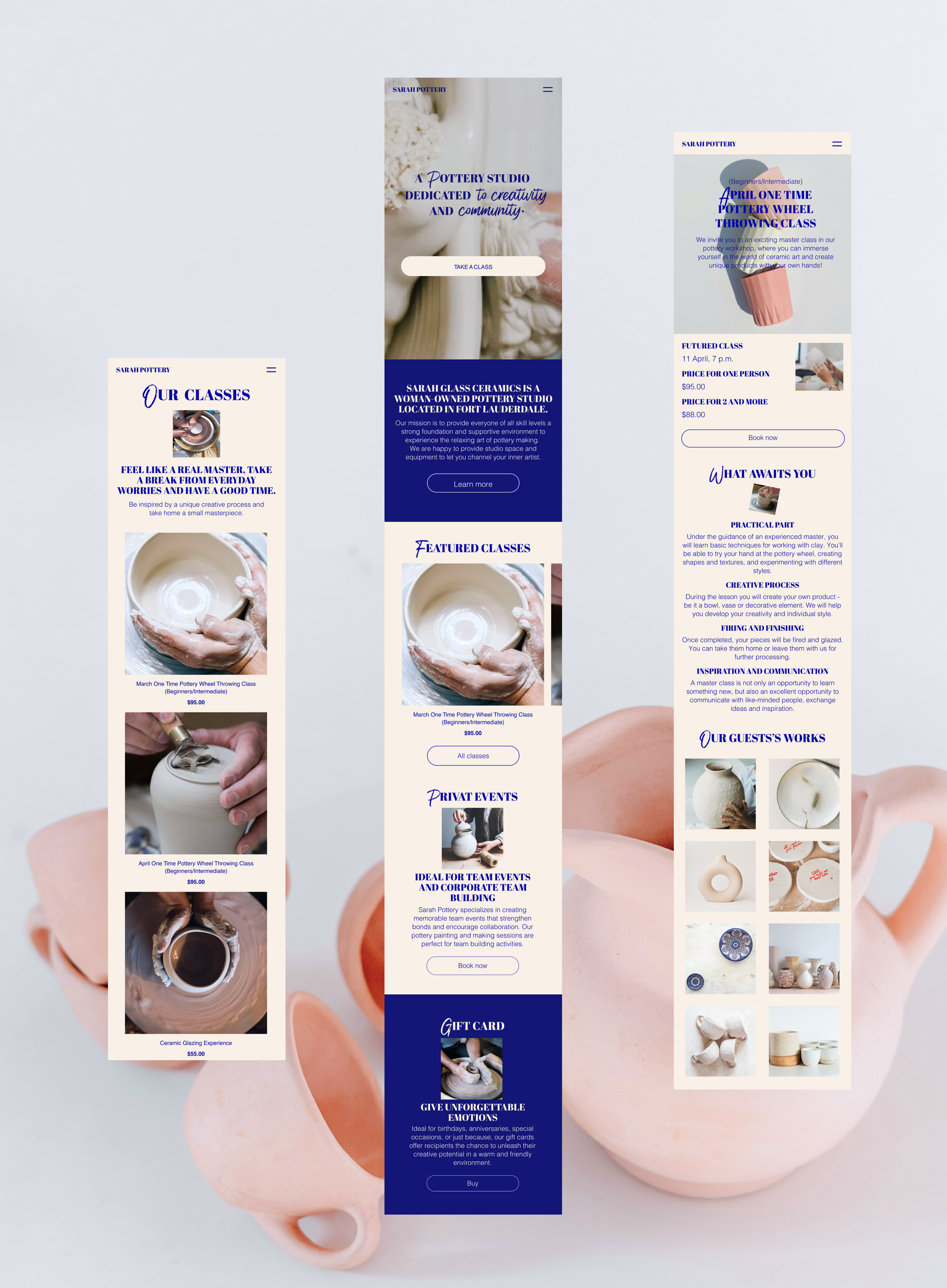 Sarah Pottery. Website concept. — Изображение №9 — Интерфейсы на Dprofile