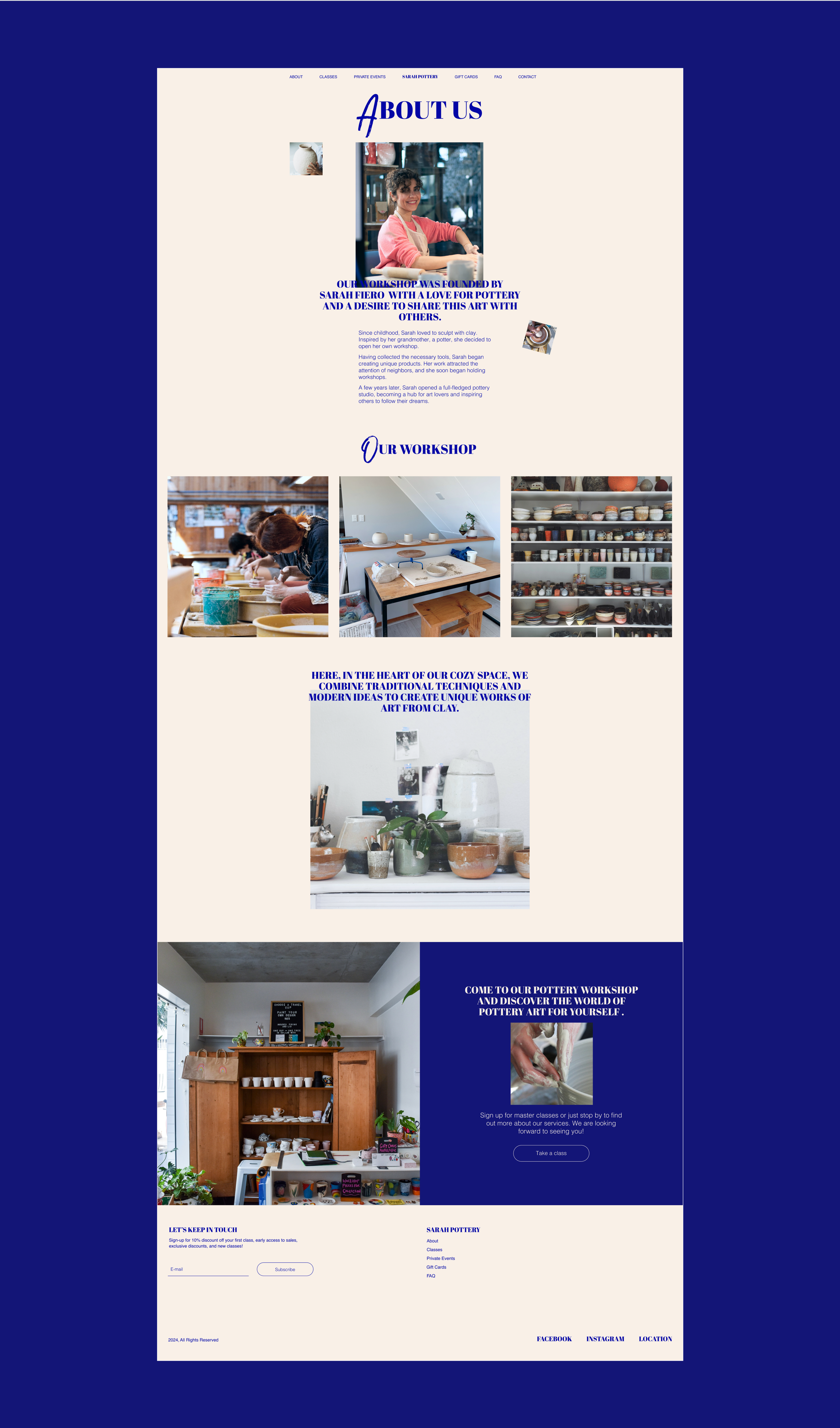 Sarah Pottery. Website concept. — Изображение №6 — Интерфейсы на Dprofile