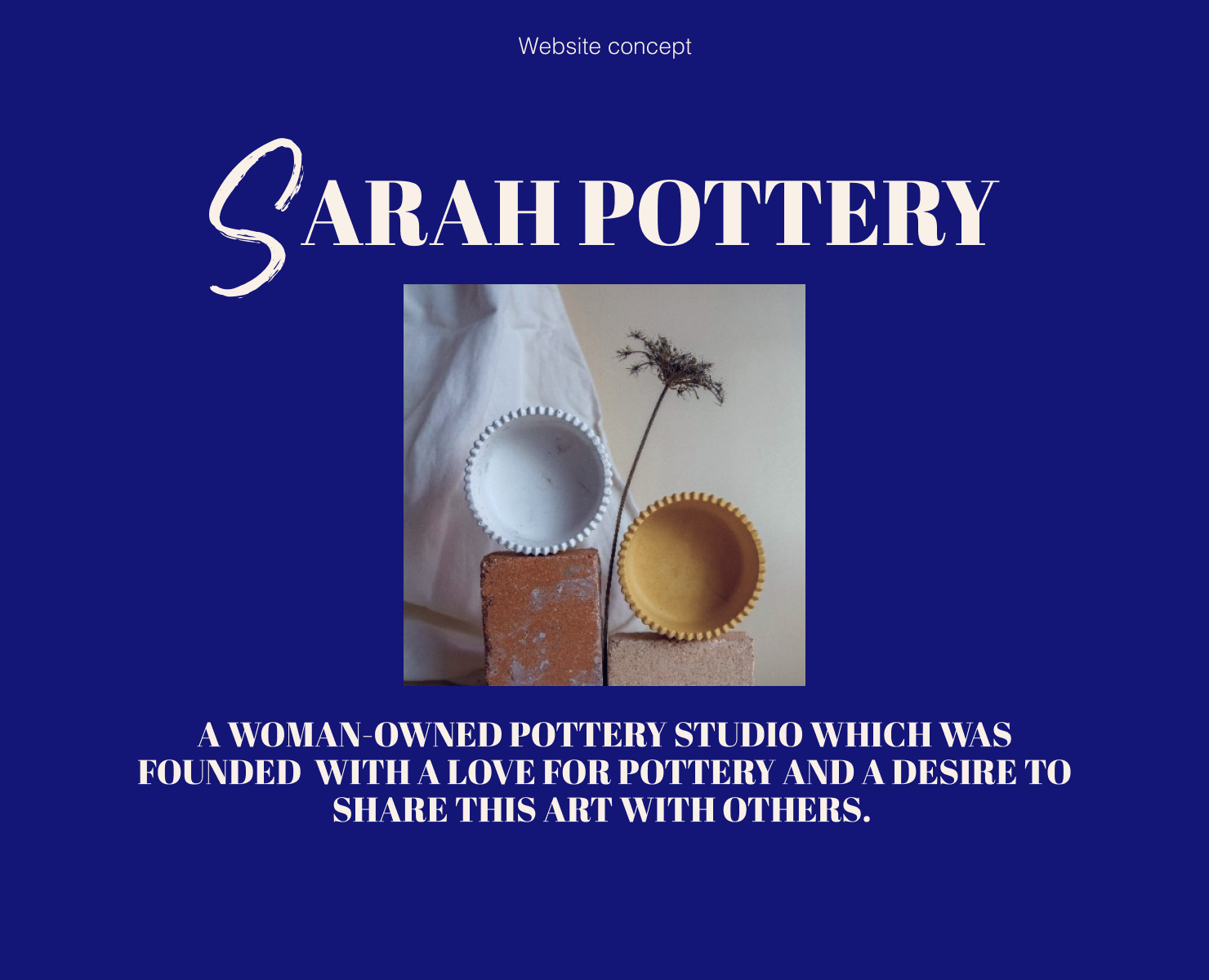 Sarah Pottery. Website concept. — Интерфейсы на Dprofile