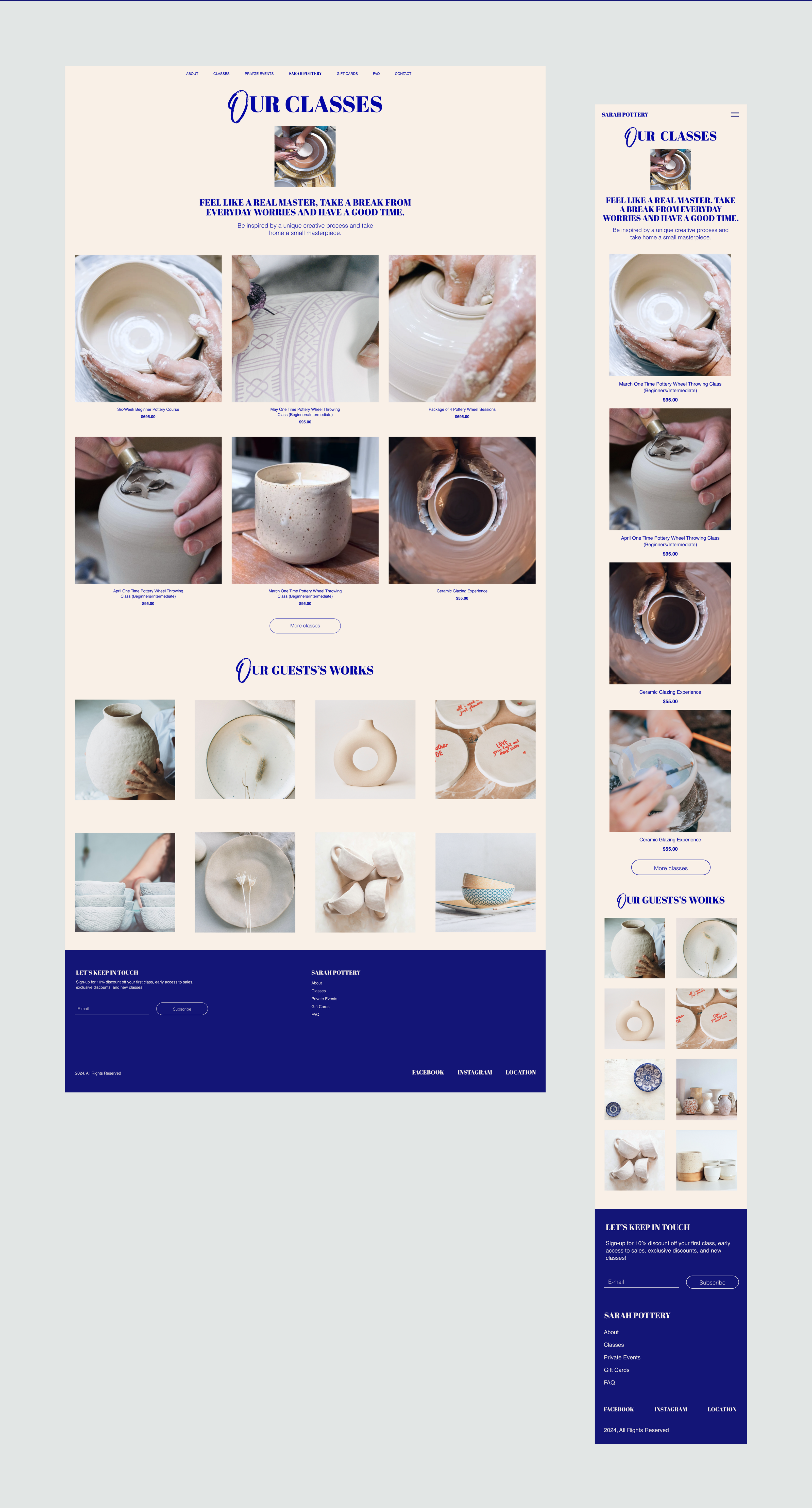 Sarah Pottery. Website concept. — Изображение №5 — Интерфейсы на Dprofile