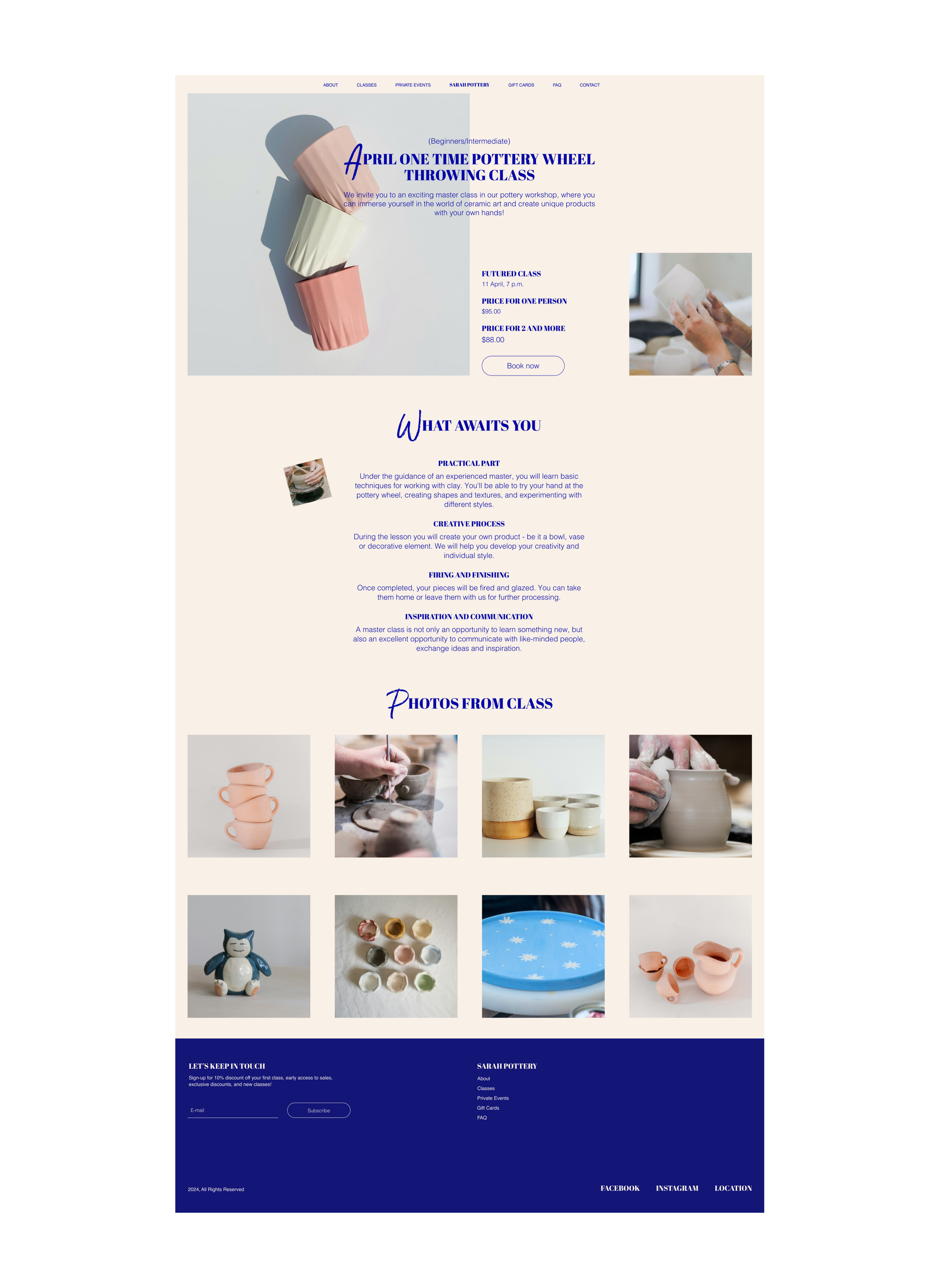 Sarah Pottery. Website concept. — Изображение №7 — Интерфейсы на Dprofile