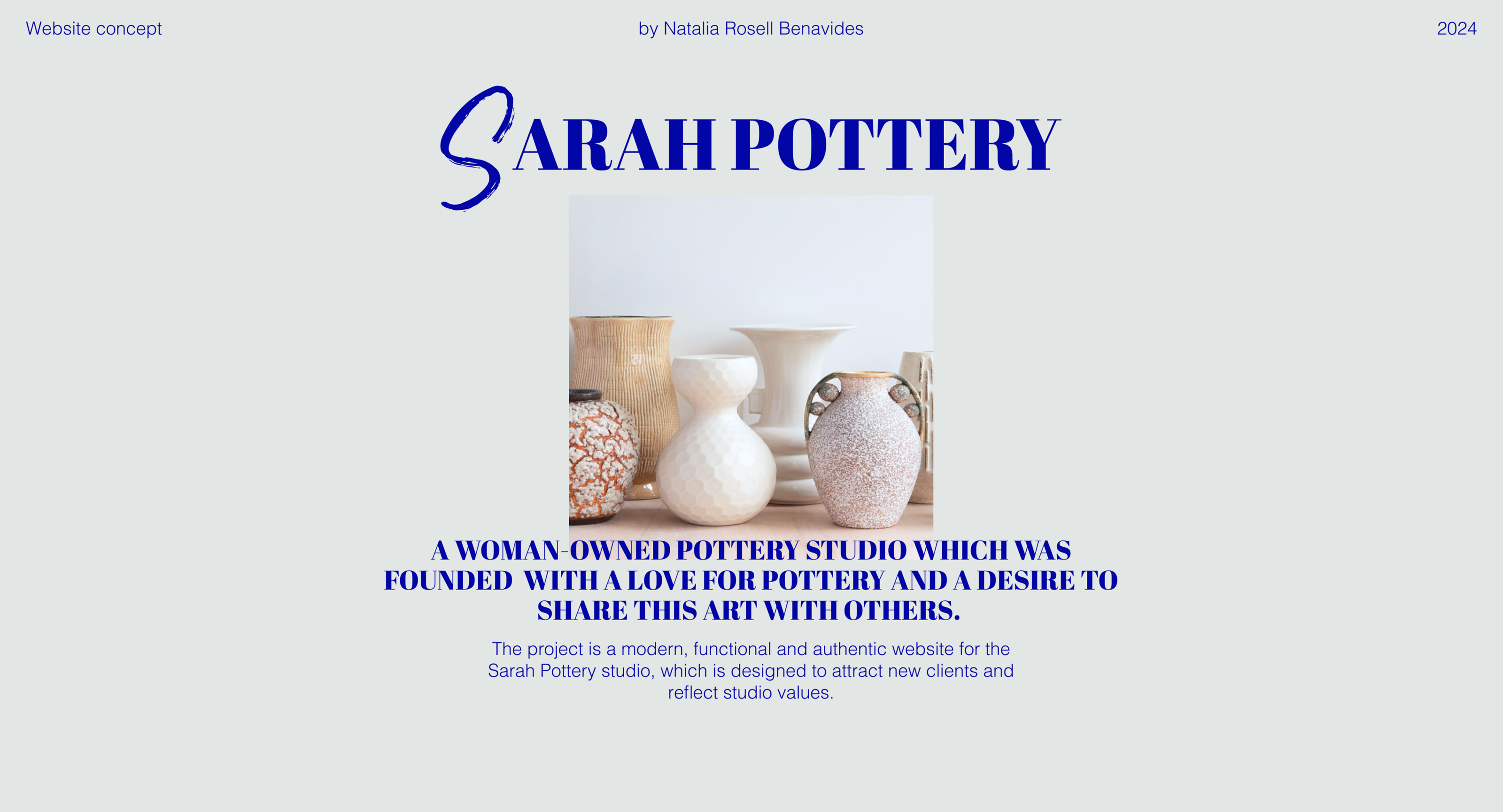 Sarah Pottery. Website concept. — Изображение №1 — Интерфейсы на Dprofile