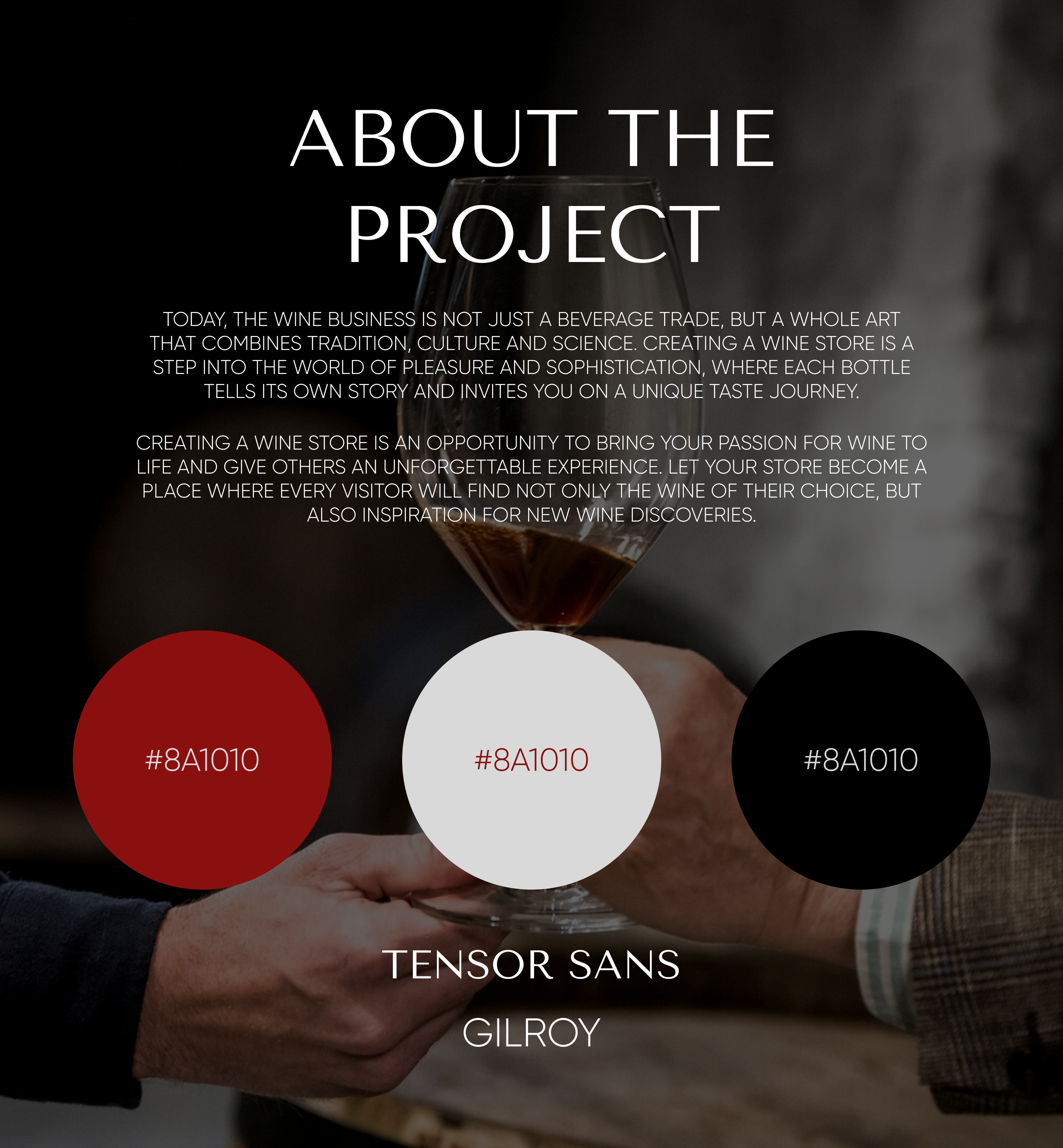 WINE STORE WEBSITE — Изображение №2 — Интерфейсы, Брендинг на Dprofile