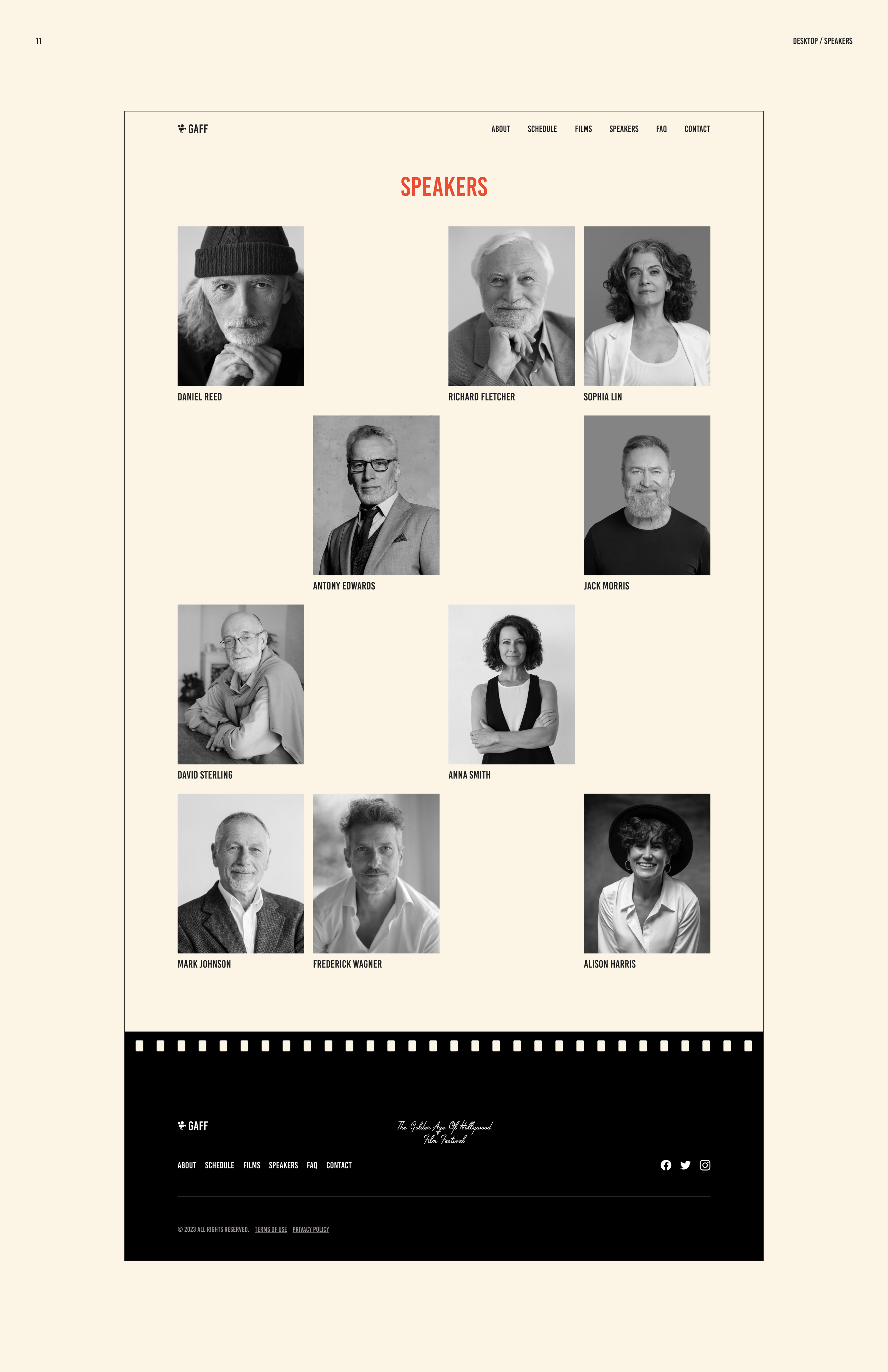 Hollywood Golden Age Film Festival Website — Изображение №14 — Интерфейсы, Анимация на Dprofile