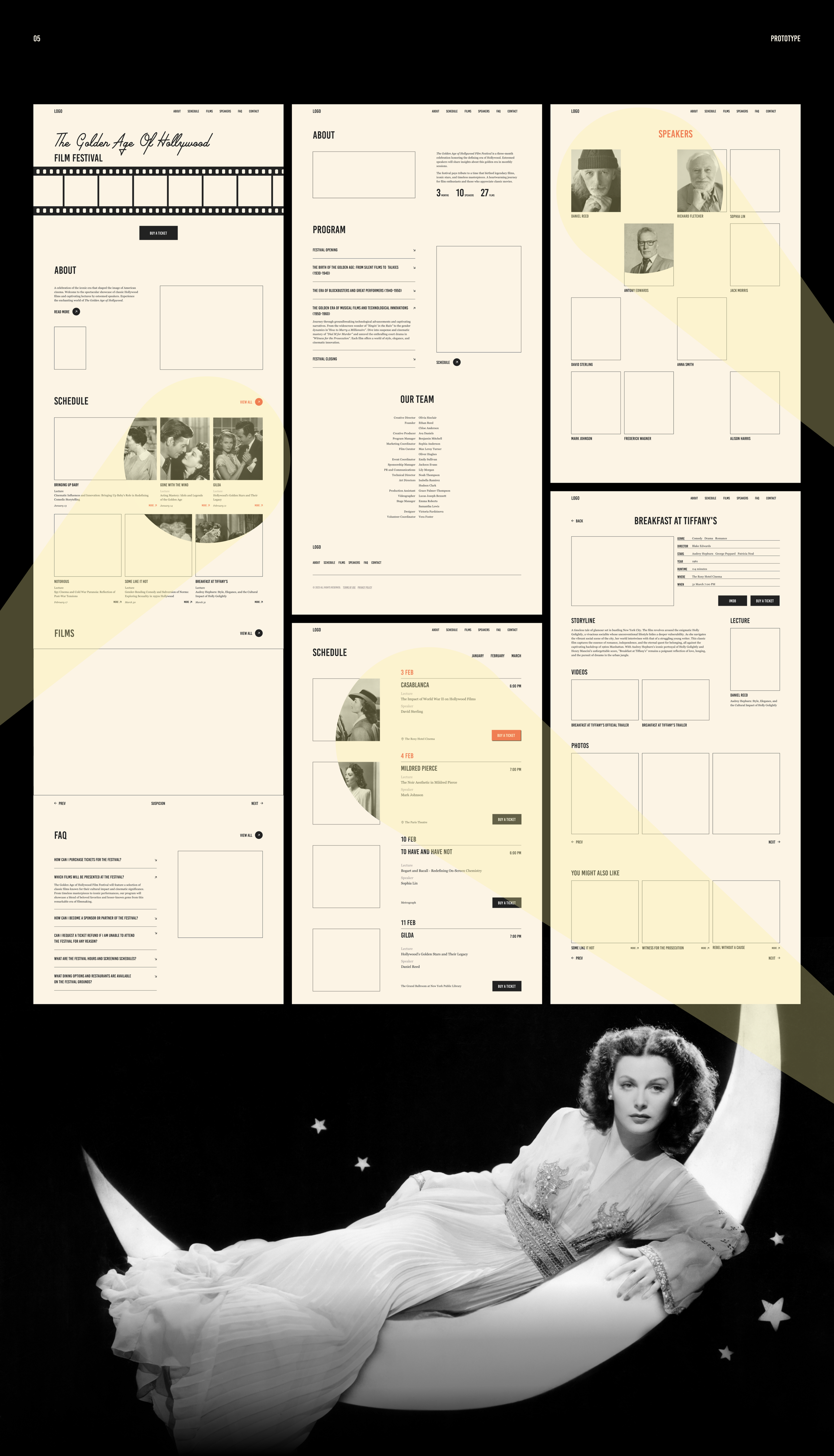 Hollywood Golden Age Film Festival Website — Изображение №4 — Интерфейсы, Анимация на Dprofile