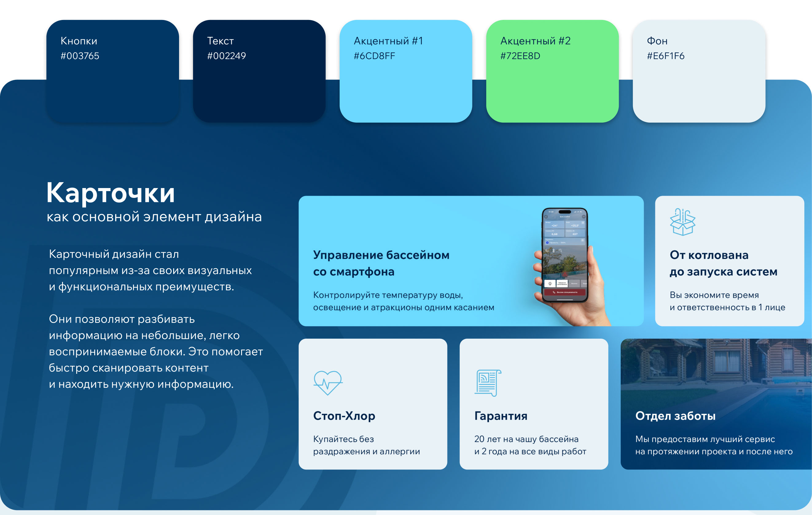 Сайт для компании, занимающейся строительством бассейнов — Изображение №3 — Интерфейсы на Dprofile