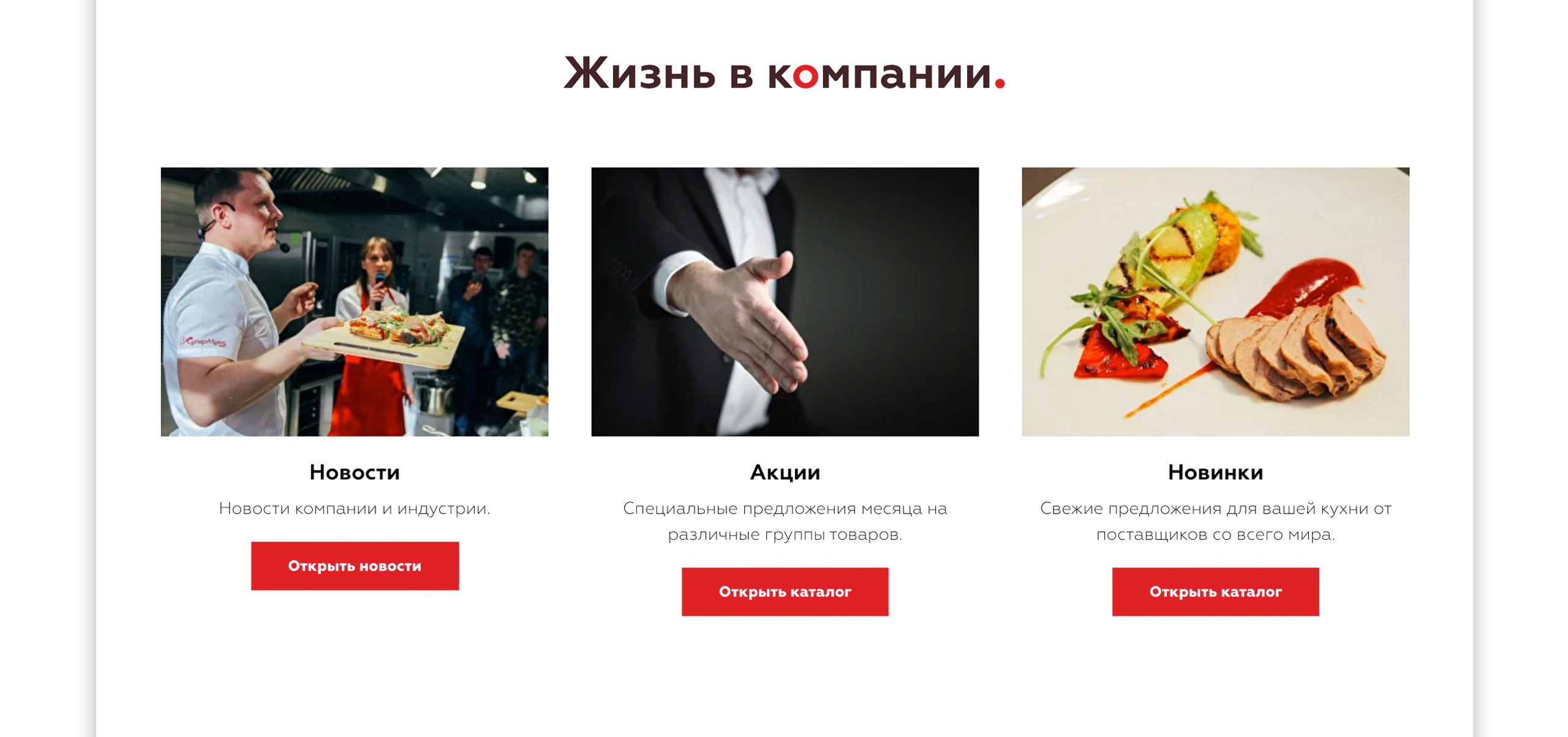 Лендинг для поставщика продуктов в сфере HoReCa — Изображение №11 — Интерфейсы на Dprofile