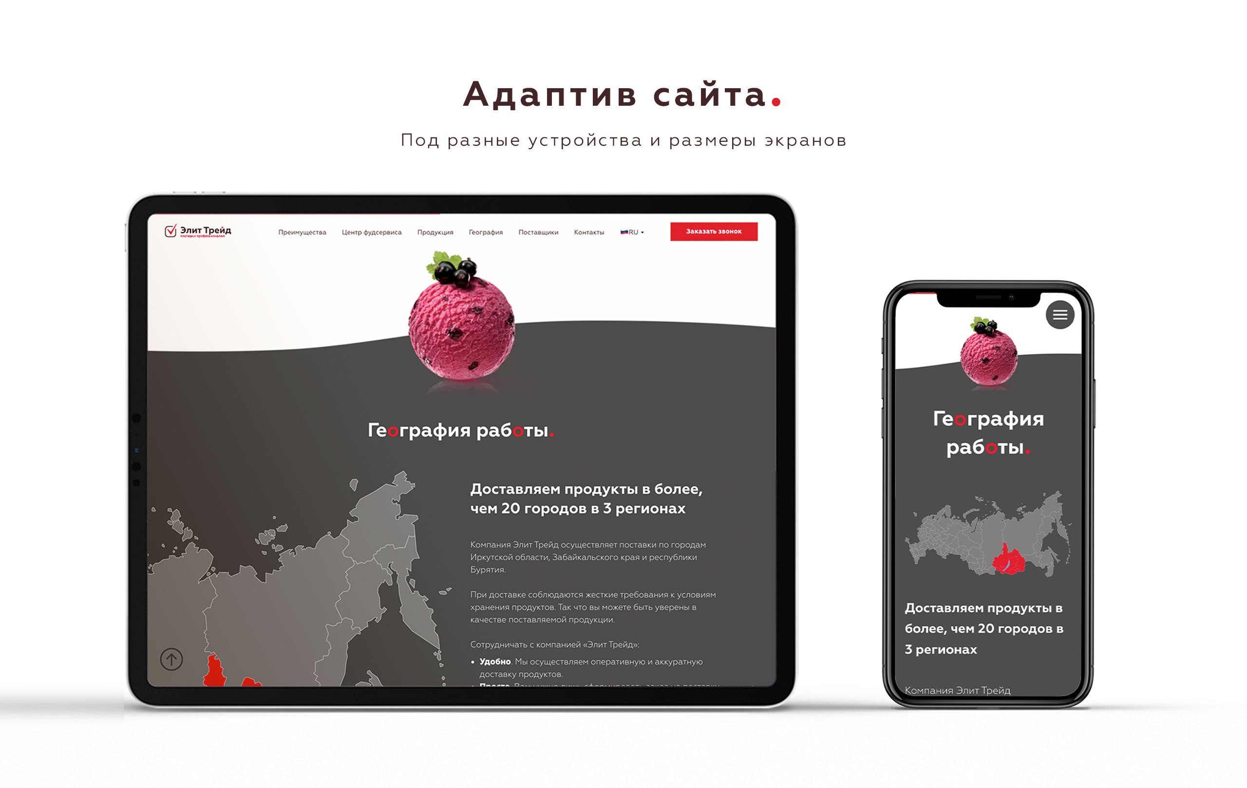 Лендинг для поставщика продуктов в сфере HoReCa — Изображение №15 — Интерфейсы на Dprofile